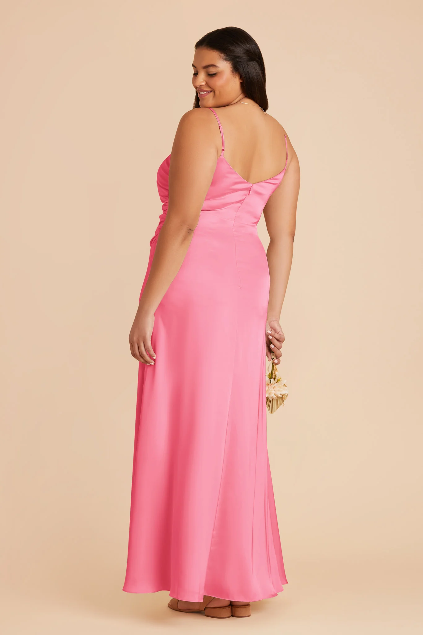 Catherine Matte Satin Dress - Bon Bon Pink - Image 7