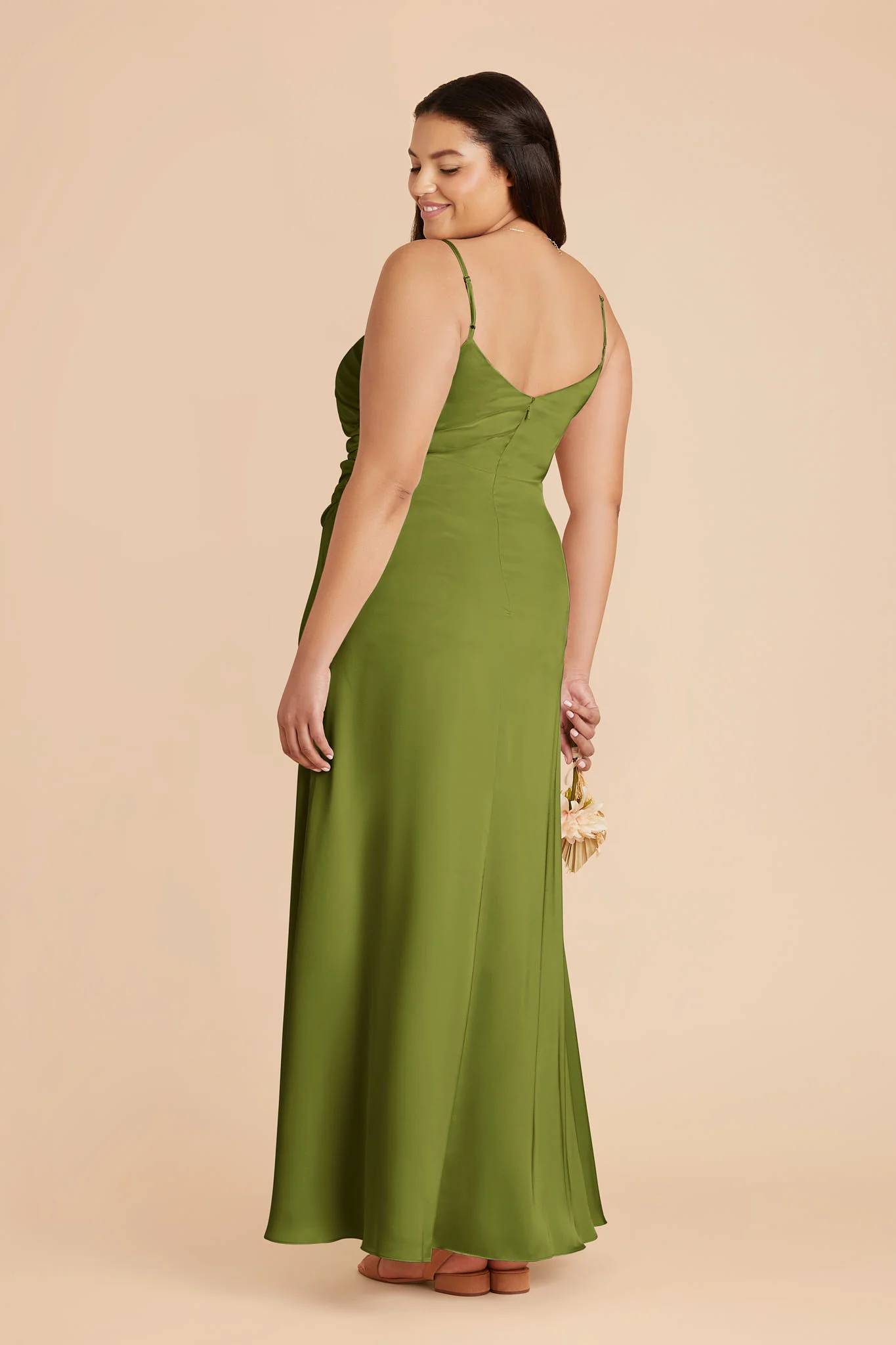 Catherine Matte Satin Dress - Cactus - Image 3