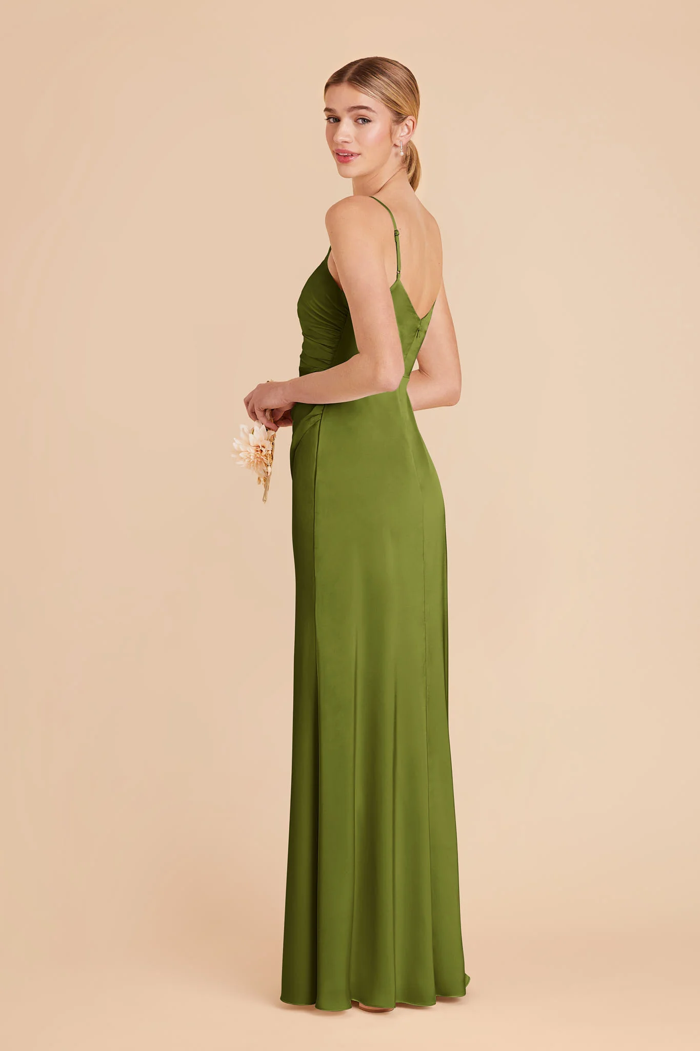 Catherine Matte Satin Dress - Cactus - Image 4