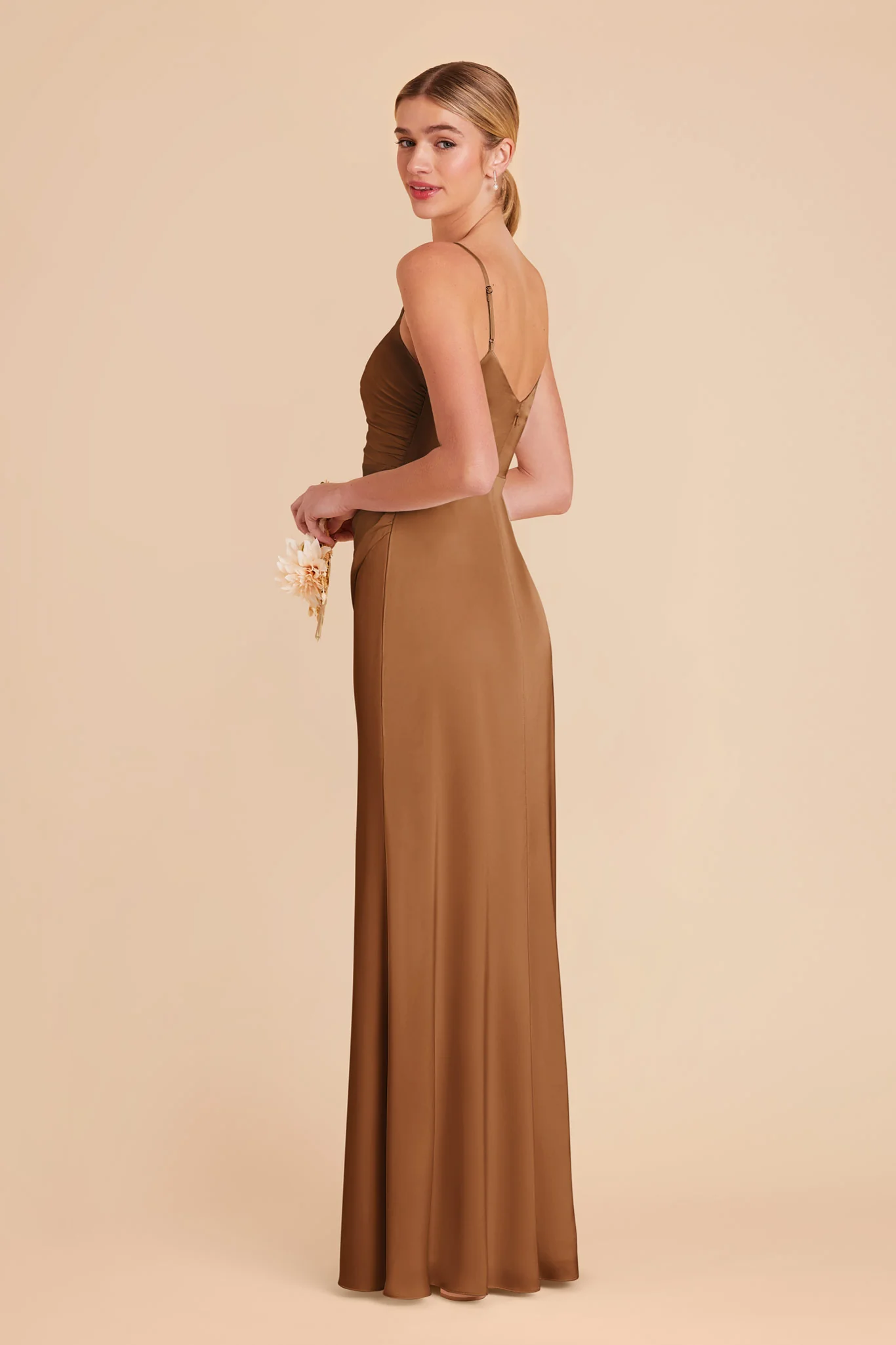 Catherine Matte Satin Dress - Copper - Image 4