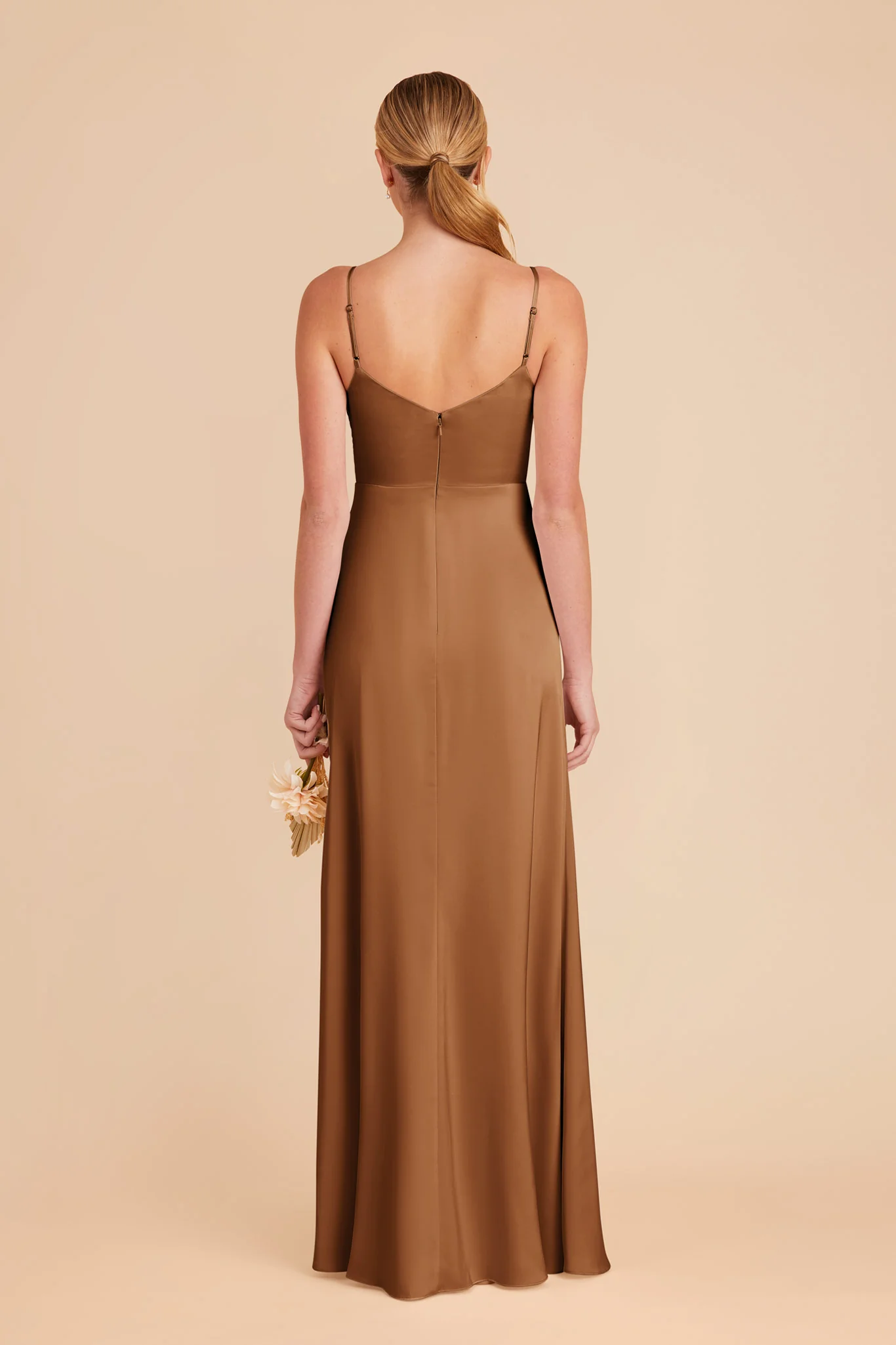 Catherine Matte Satin Dress - Copper - Image 5