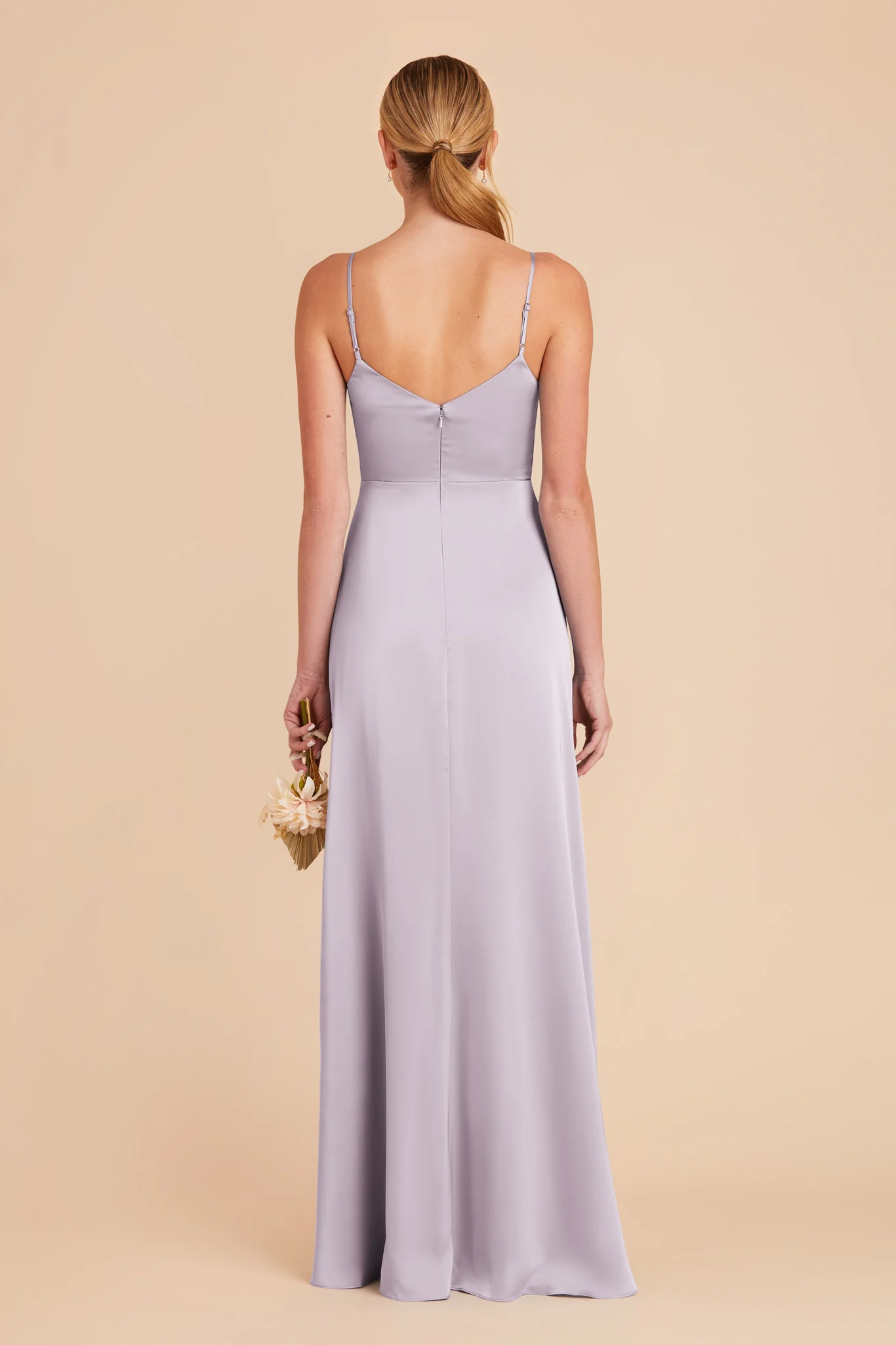 Catherine Matte Satin Dress - Dusty Lilac - Image 6
