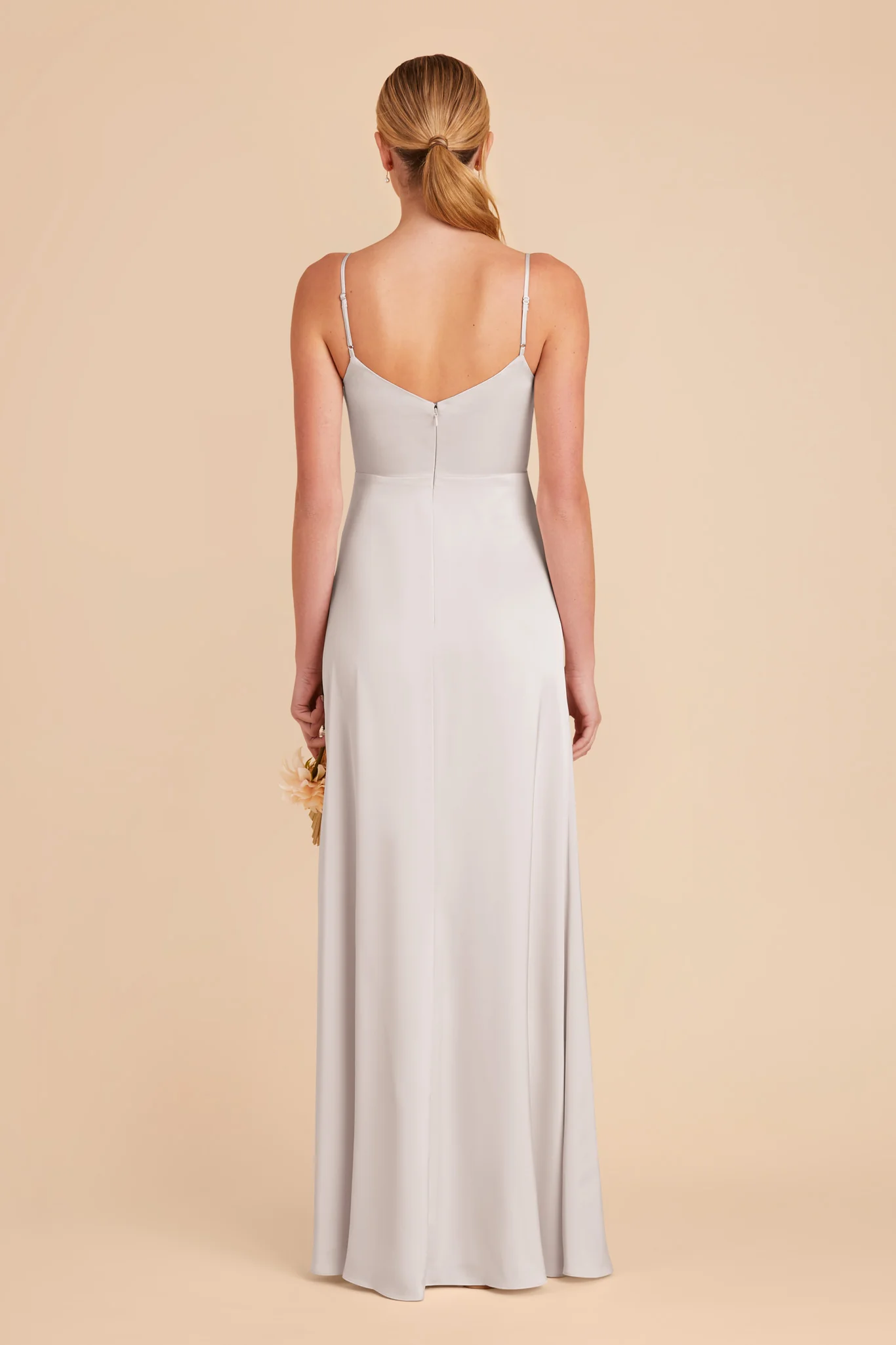 Catherine Matte Satin Dress - Platinum - Image 6