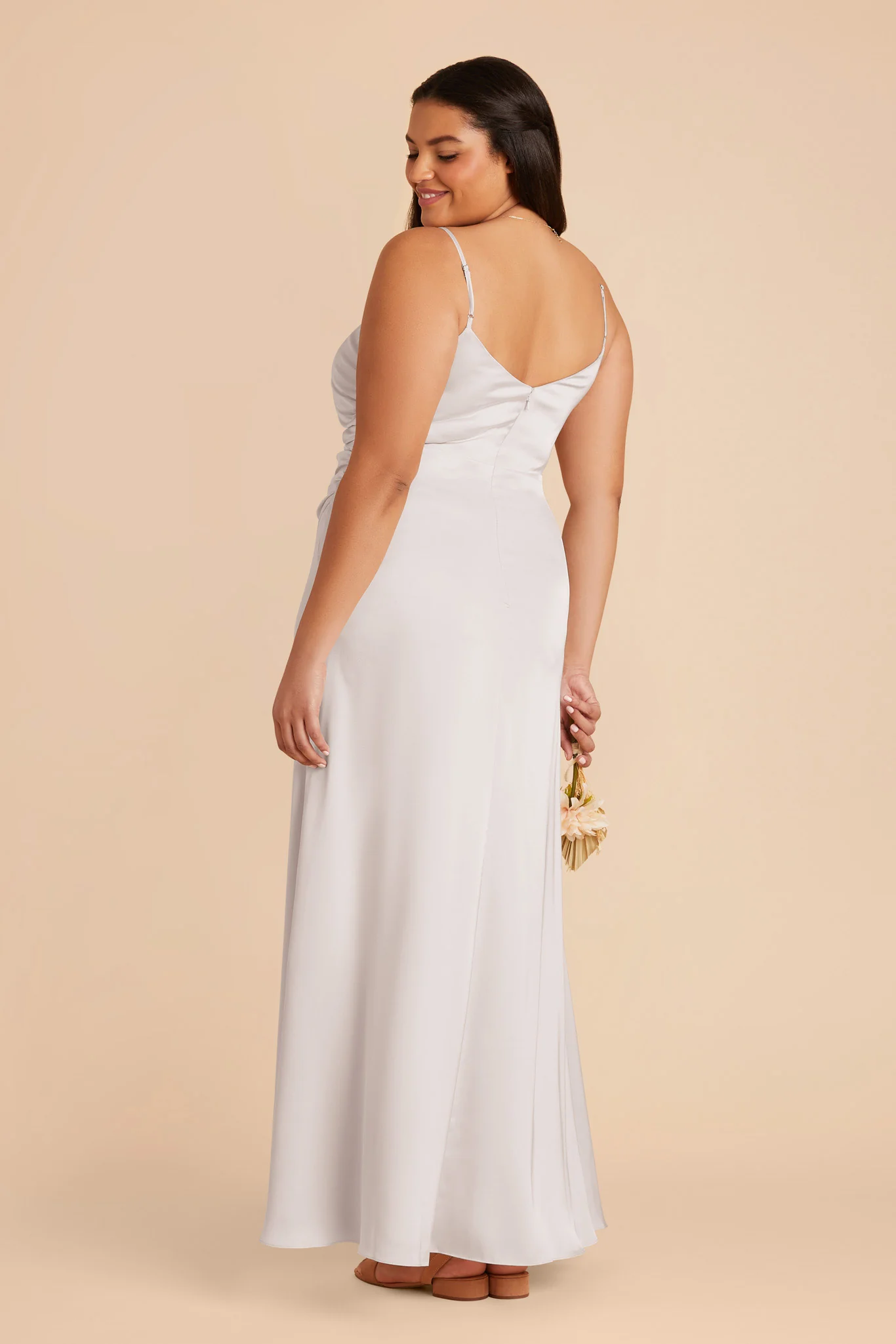 Catherine Matte Satin Dress - Platinum - Image 8