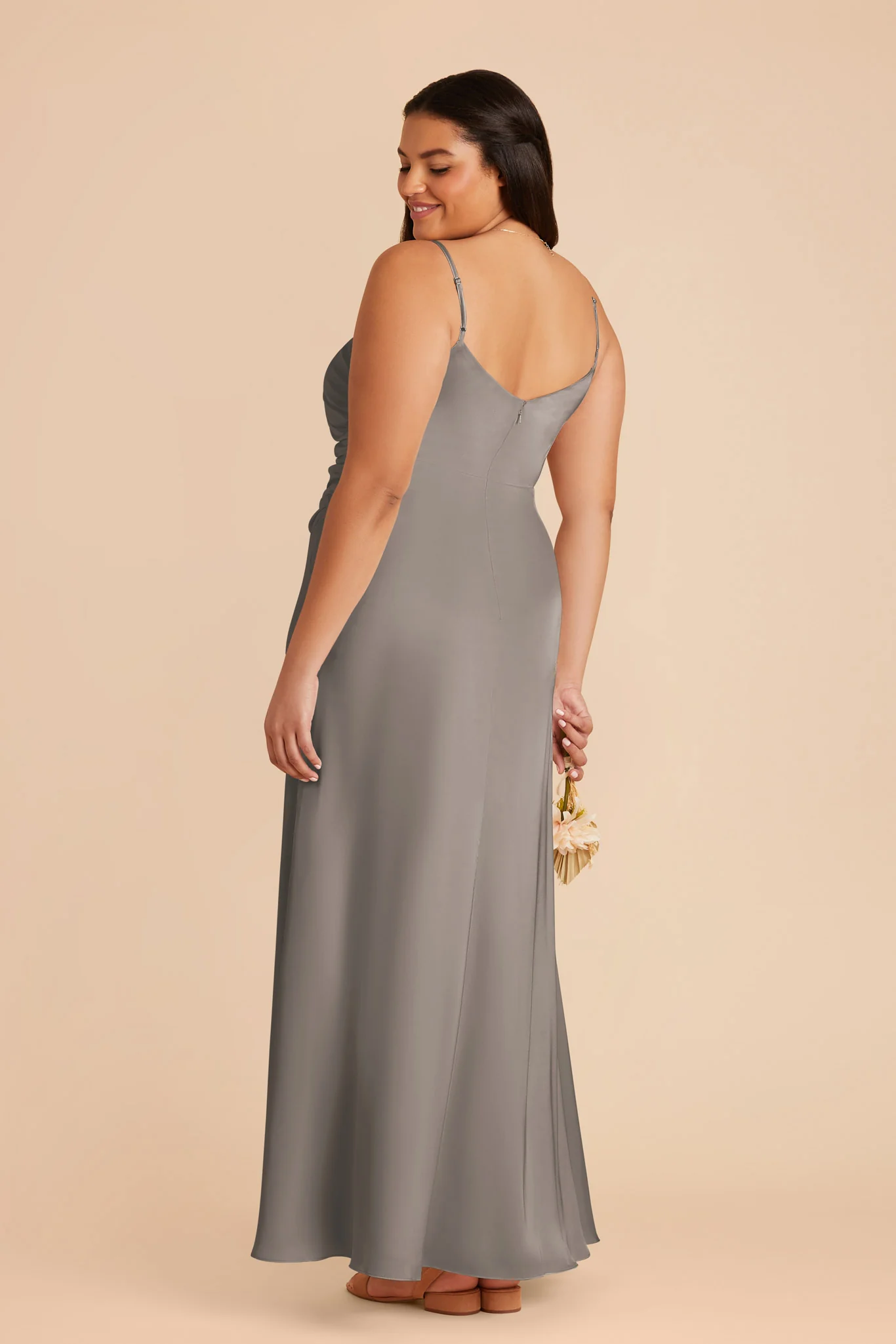 Catherine Matte Satin Dress - Quartz - Image 8