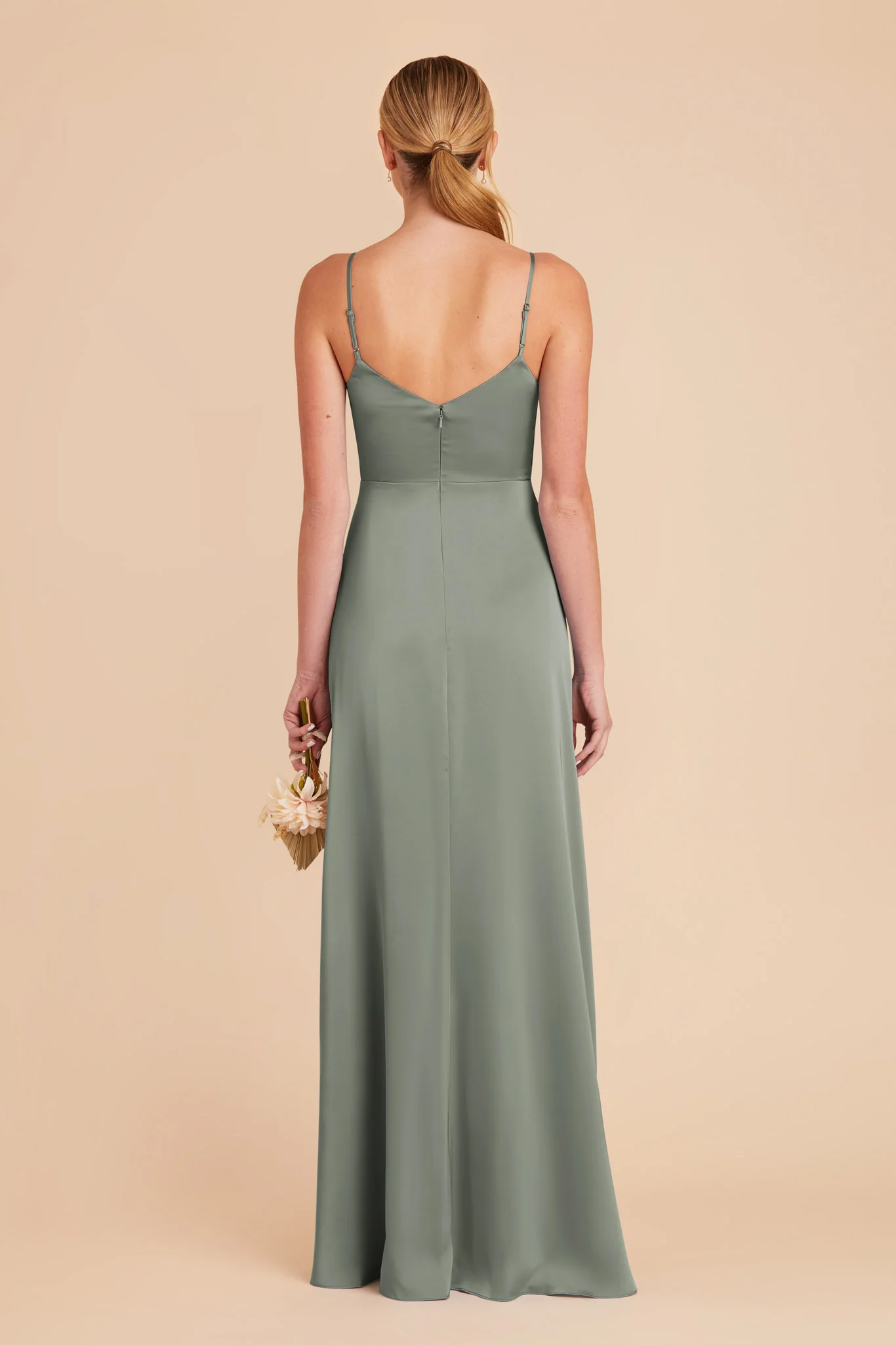 Catherine Matte Satin Dress - Sea Glass - Image 6