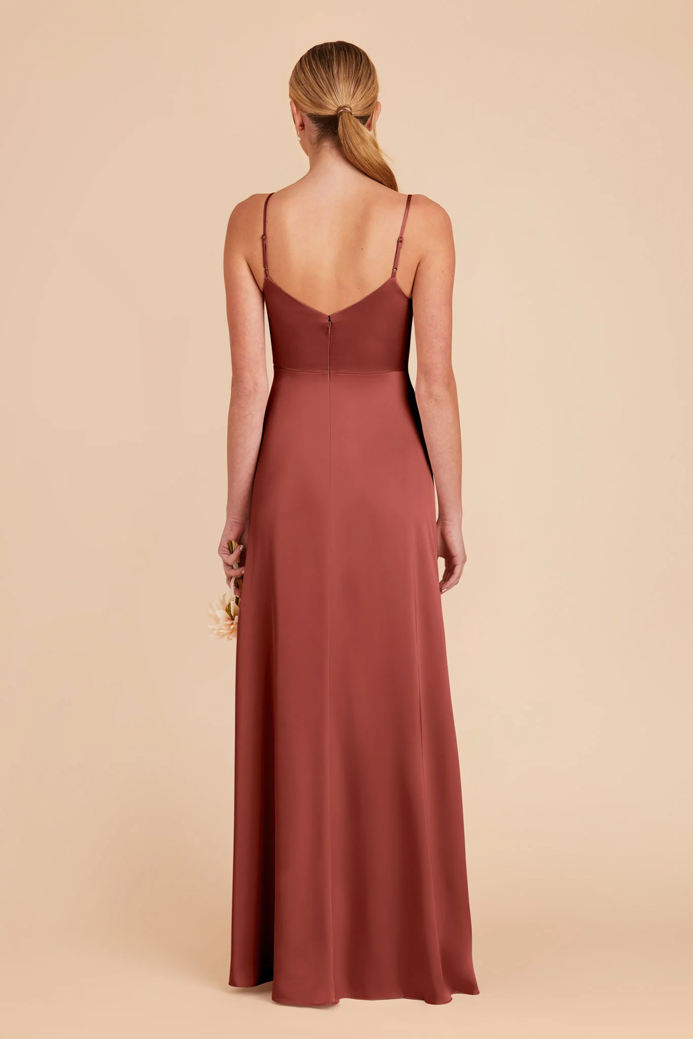 Catherine Matte Satin Dress - Spice - Image 6