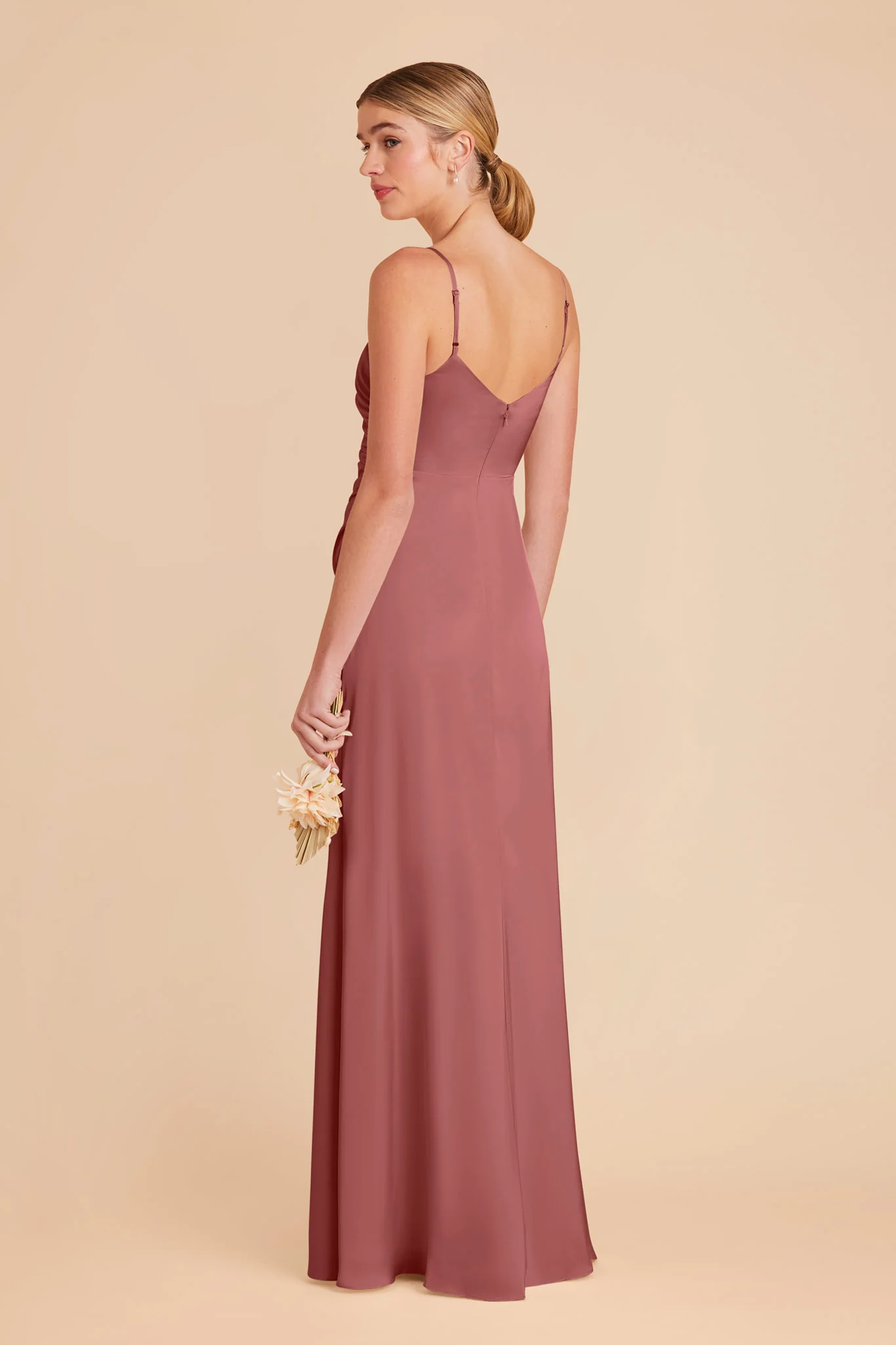 Catherine Matte Satin Dress - Wild Rose - Image 5