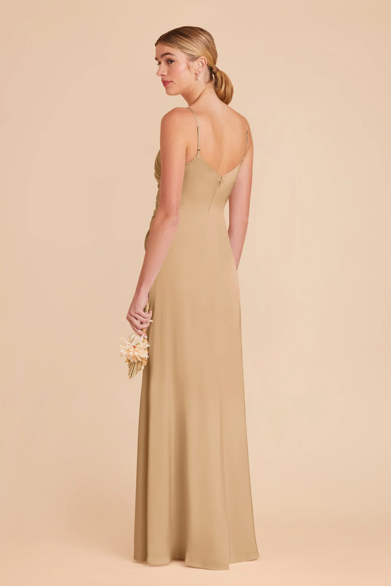 Catherine Matte Satin Dress - Yellow Gold - Image 5