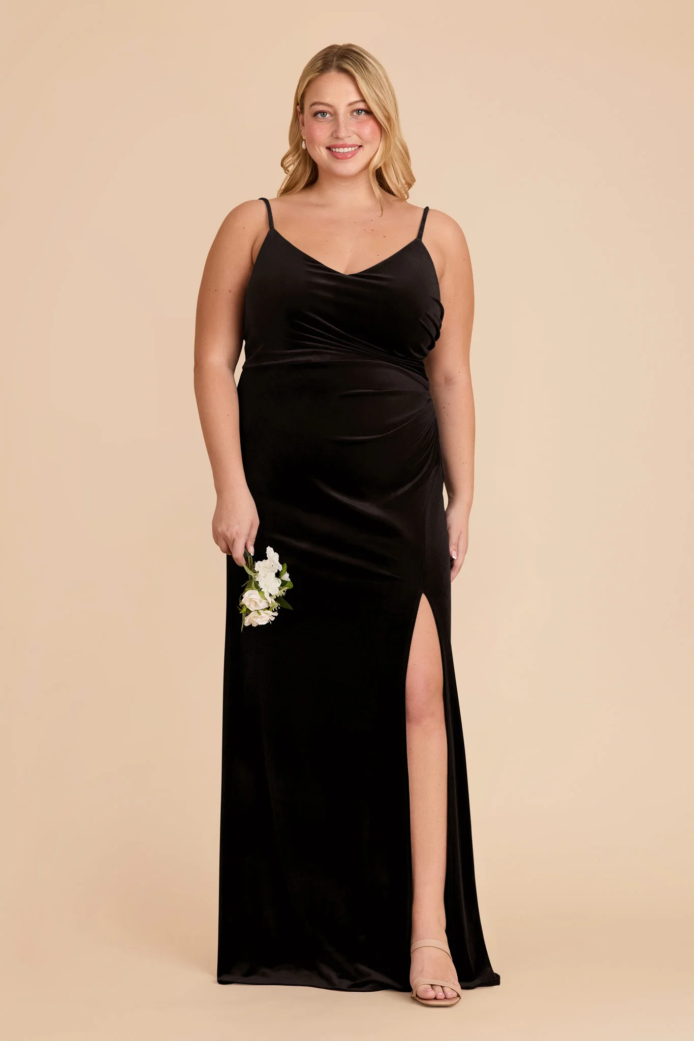 Catherine Velvet Dress - Black - Image 2