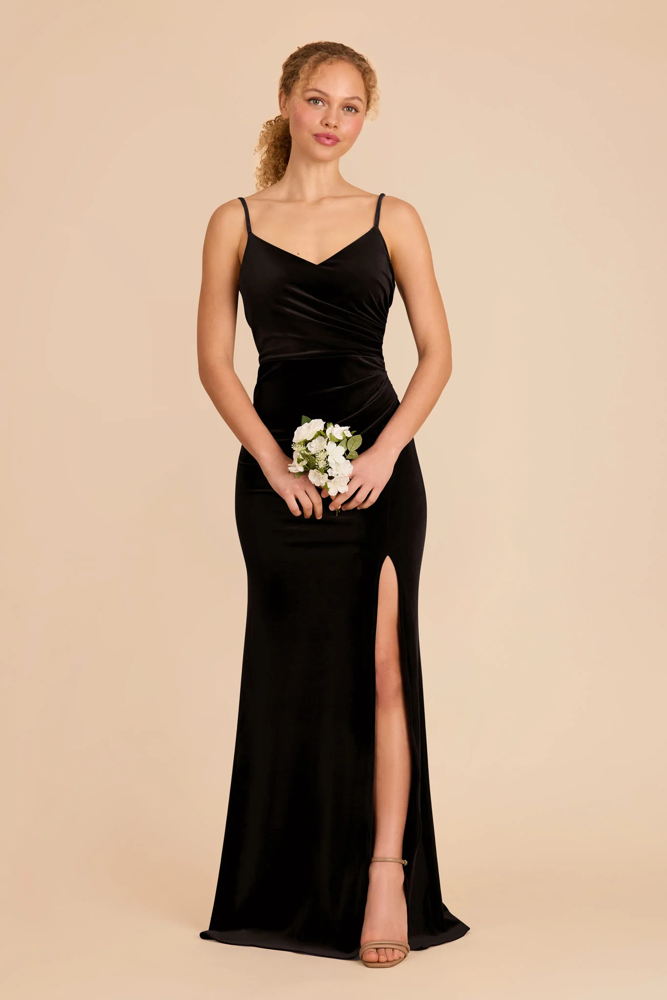 Catherine Velvet Dress - Black - Image 3