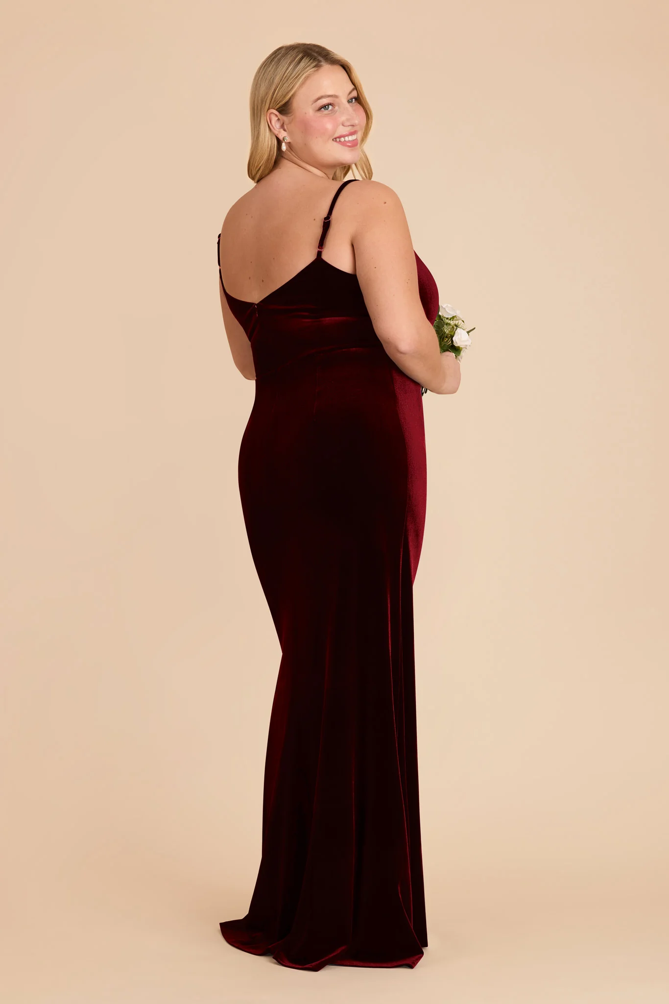 Catherine Velvet Dress - Cabernet - Image 7
