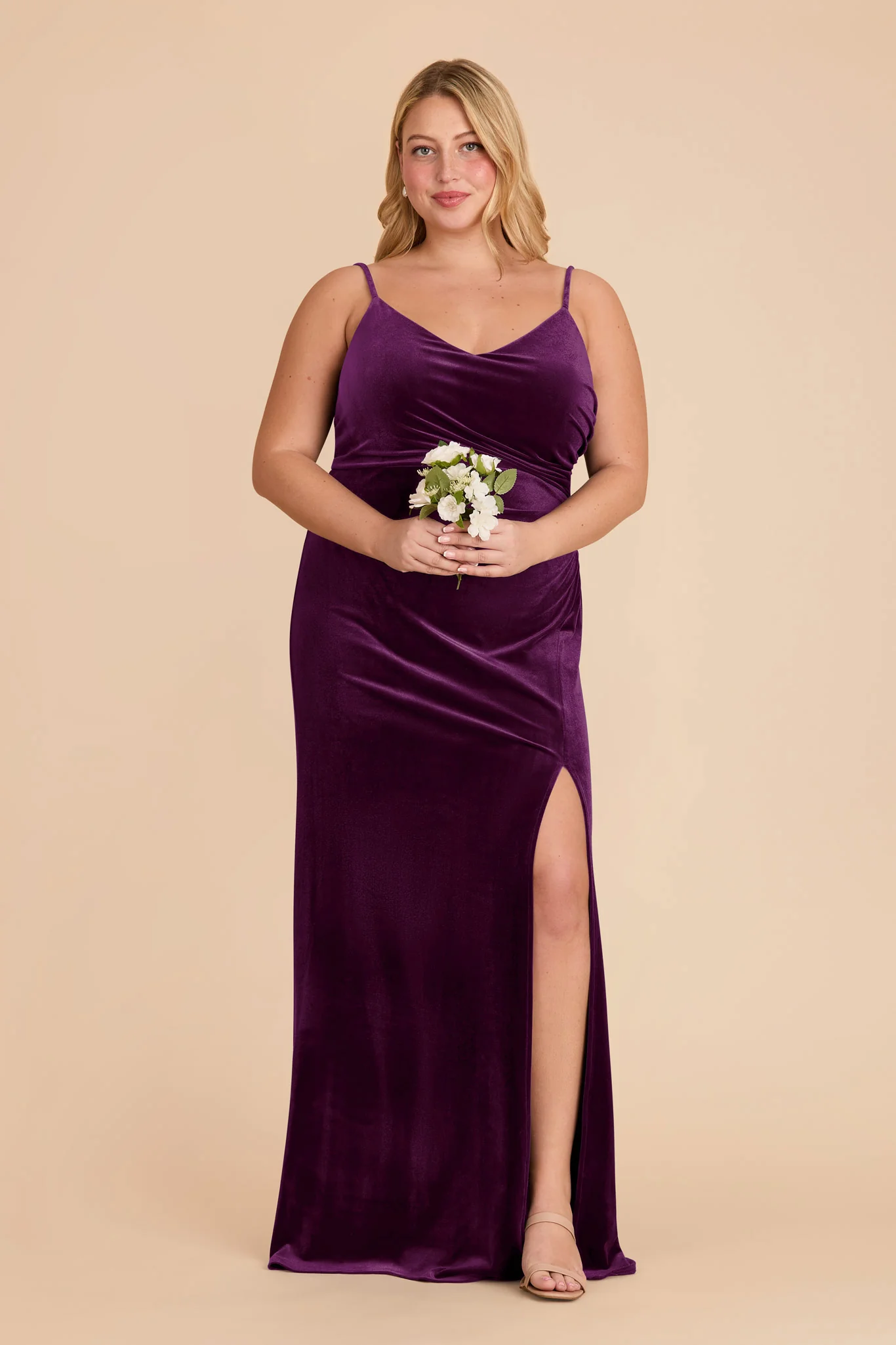 Catherine Velvet Dress - Fig - Image 6