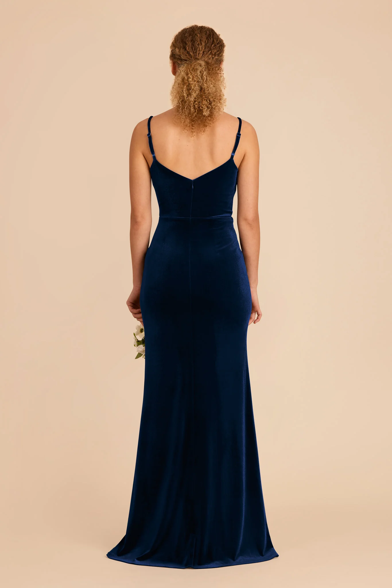 Catherine Velvet Dress - Navy - Image 5