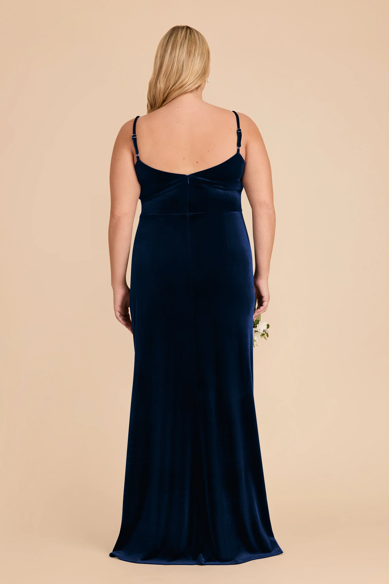 Catherine Velvet Dress - Navy - Image 8