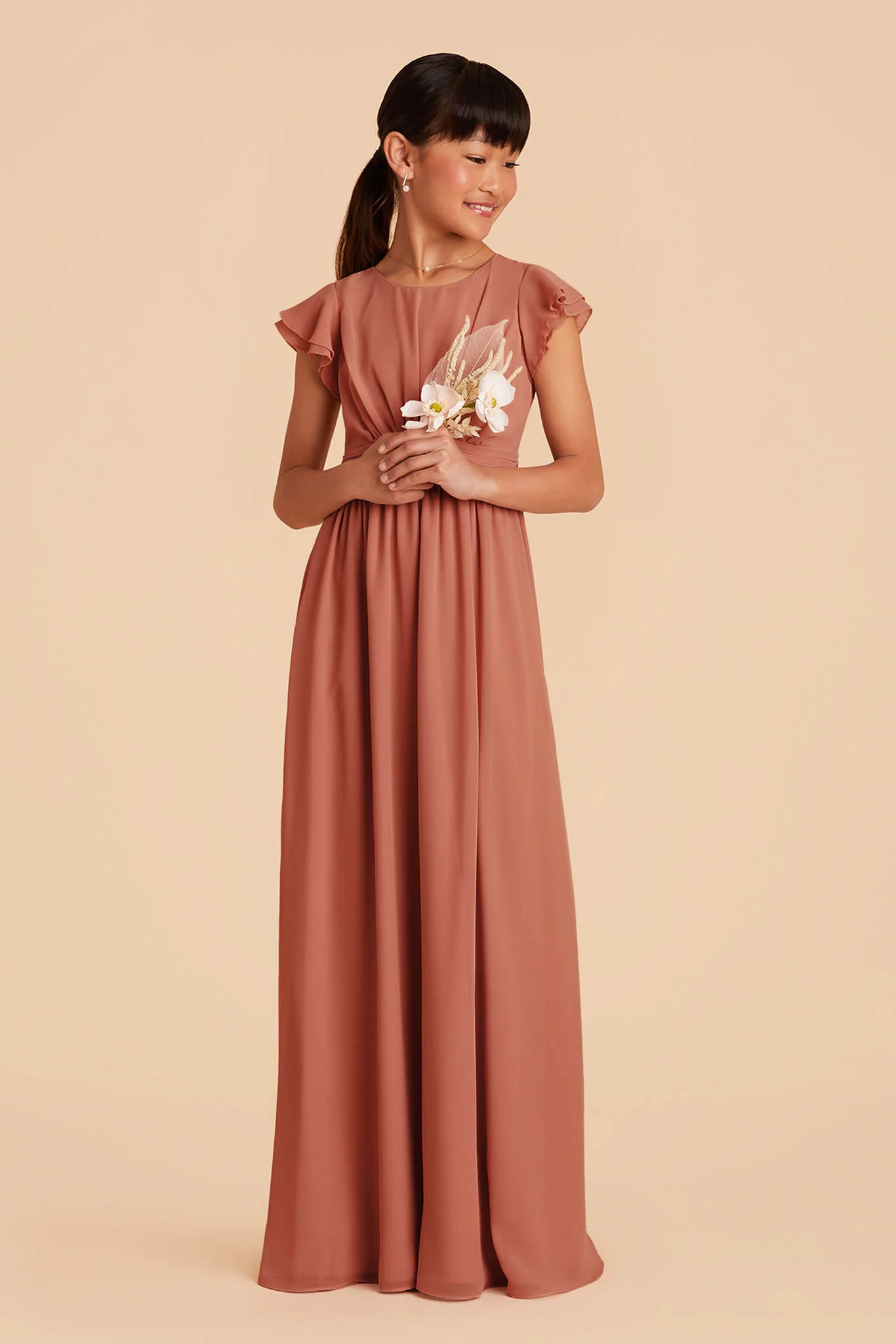 Celine Junior Dress - Terracotta - Image 3