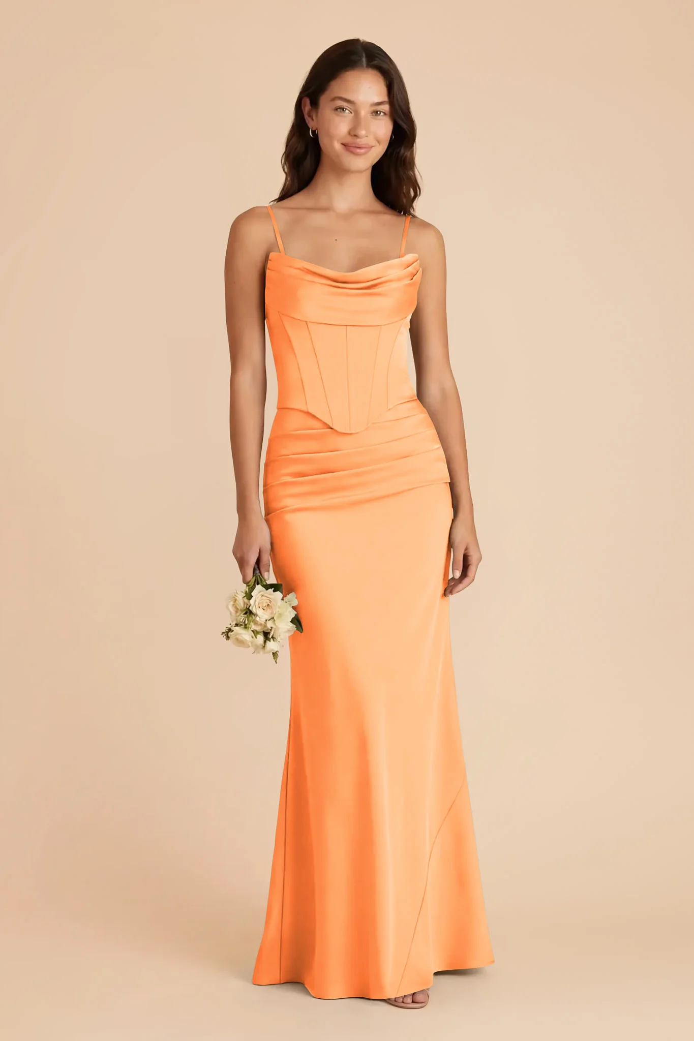 Cher Matte Satin Set - Apricot - Image 2