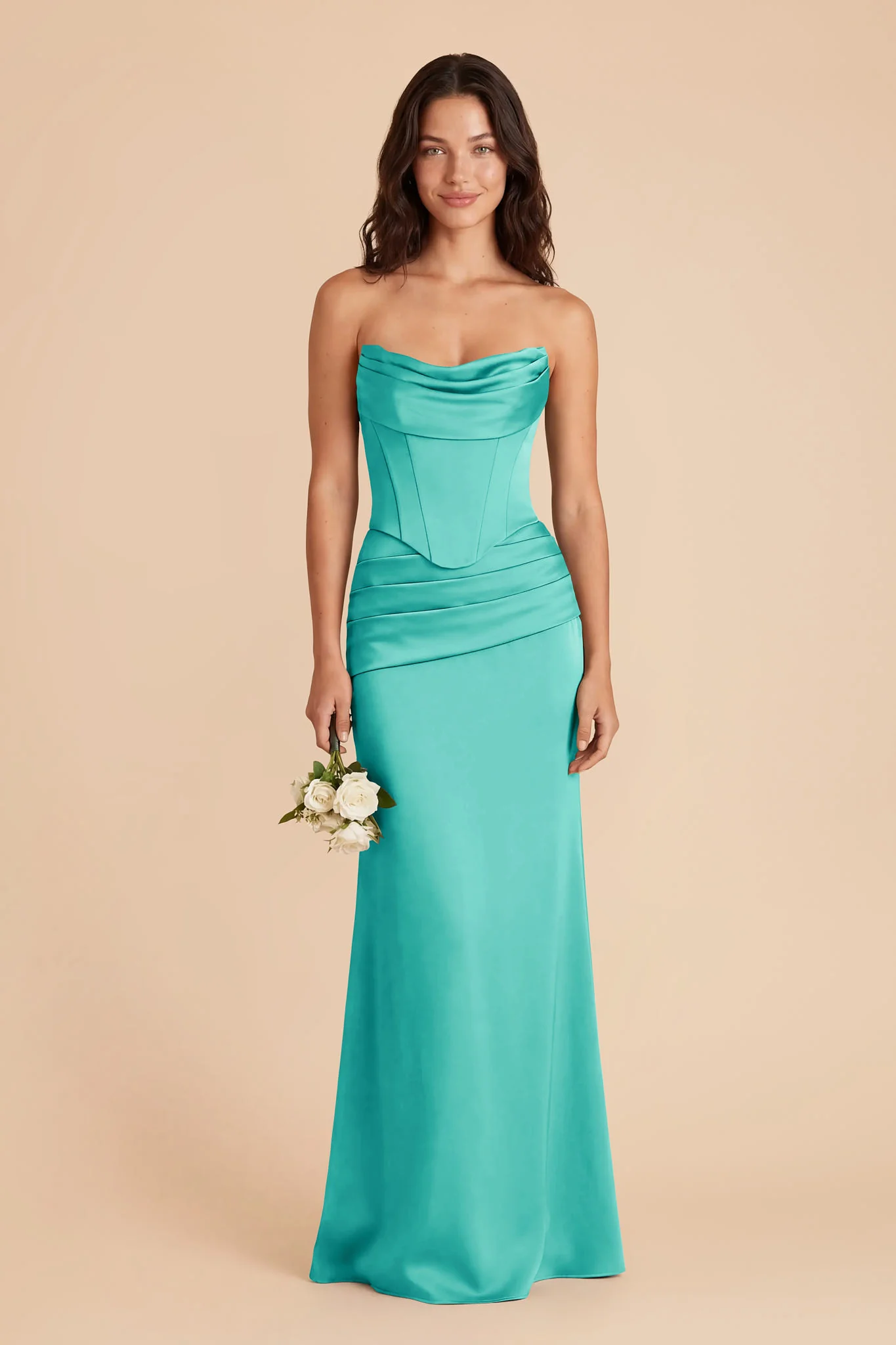 Cher Matte Satin Set - Aquamarine