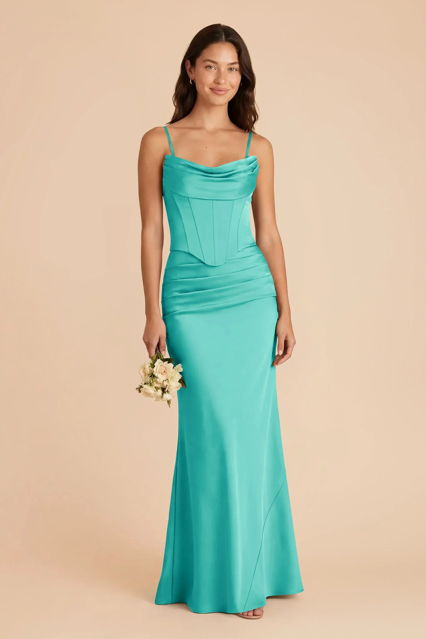 Cher Matte Satin Set - Aquamarine - Image 2