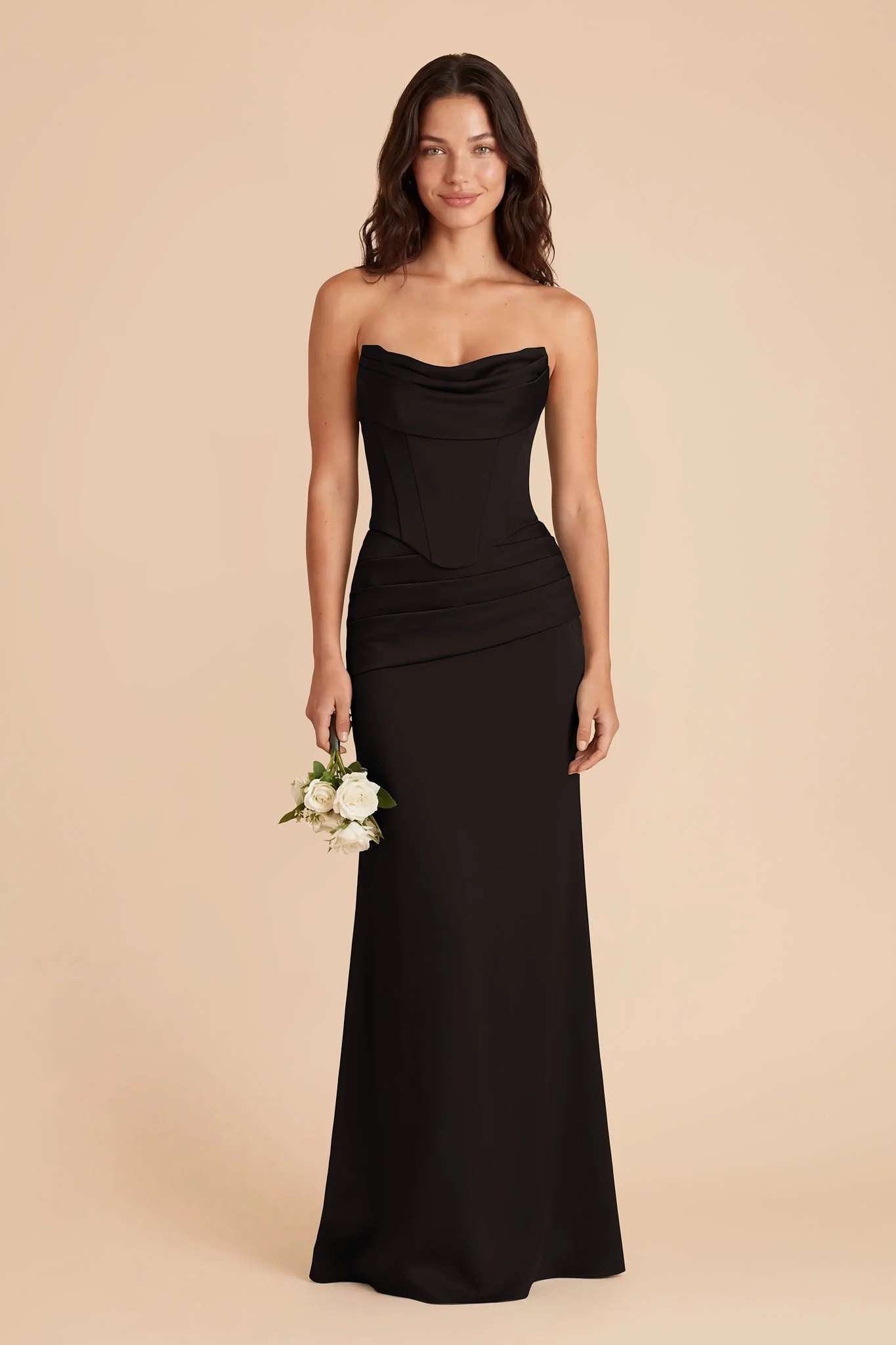 Cher Matte Satin Set - Black