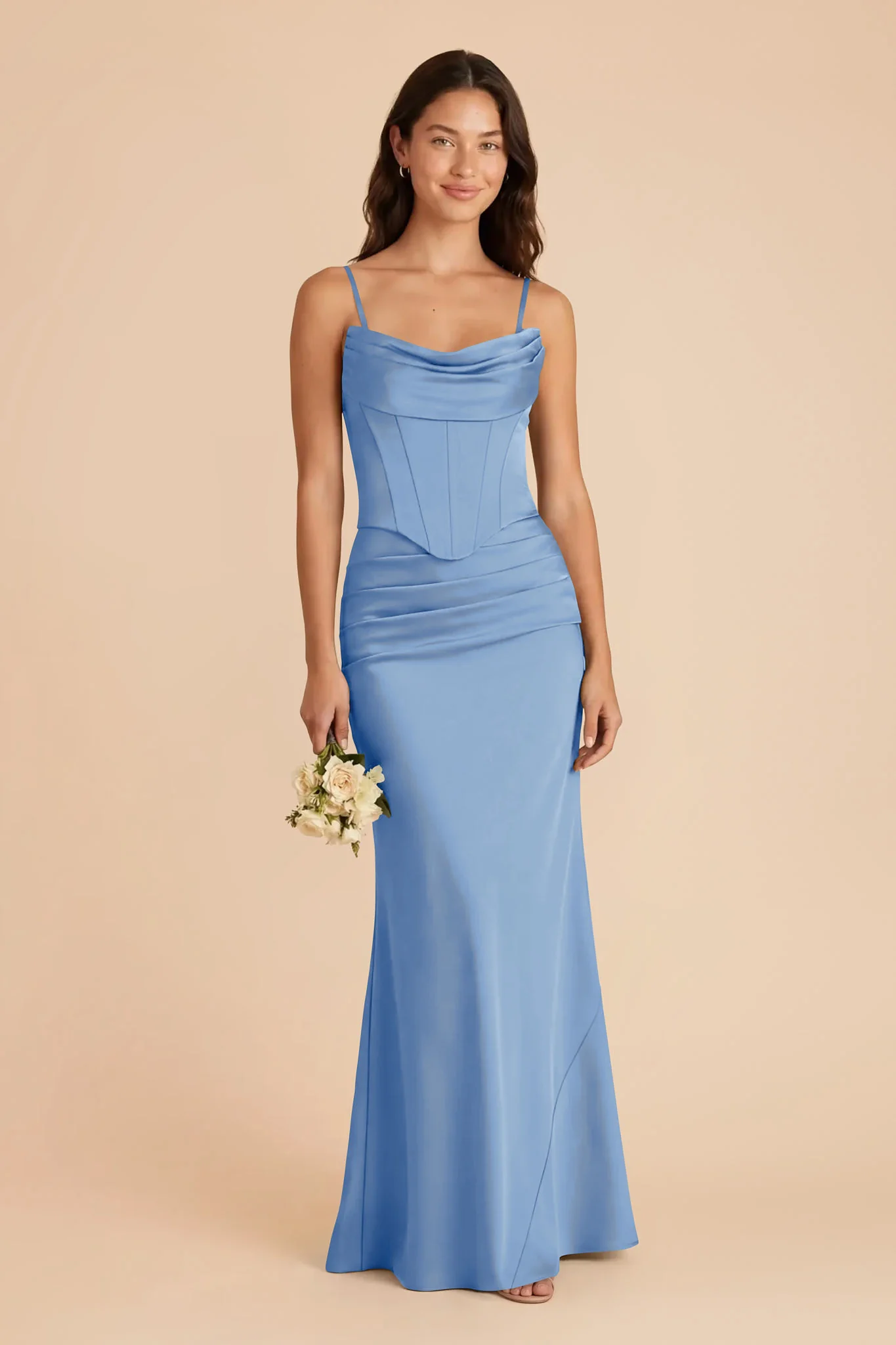 Cher Matte Satin Set - Bluebell - Image 2