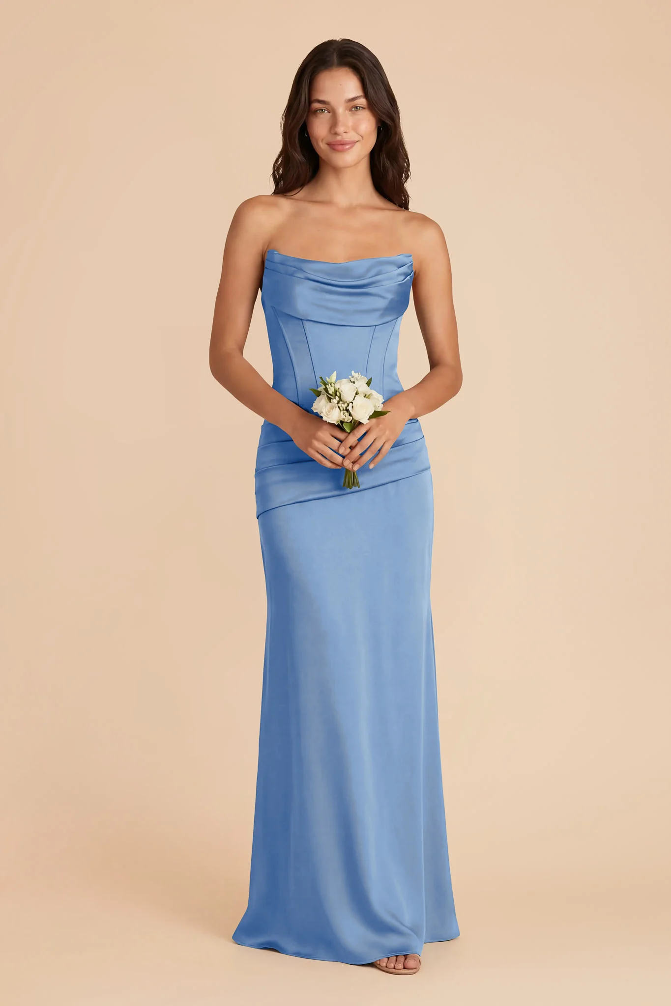 Cher Matte Satin Set - Bluebell - Image 3