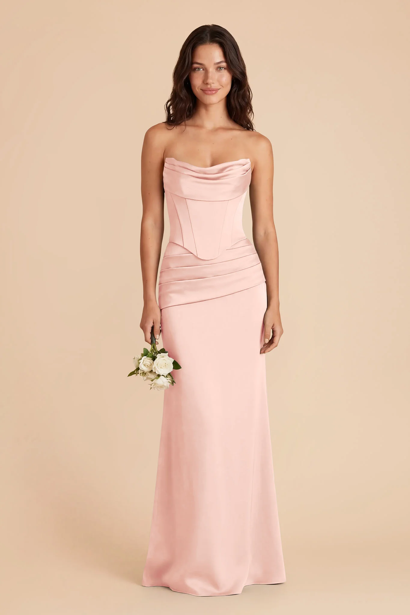 Cher Matte Satin Set - Blush Pink