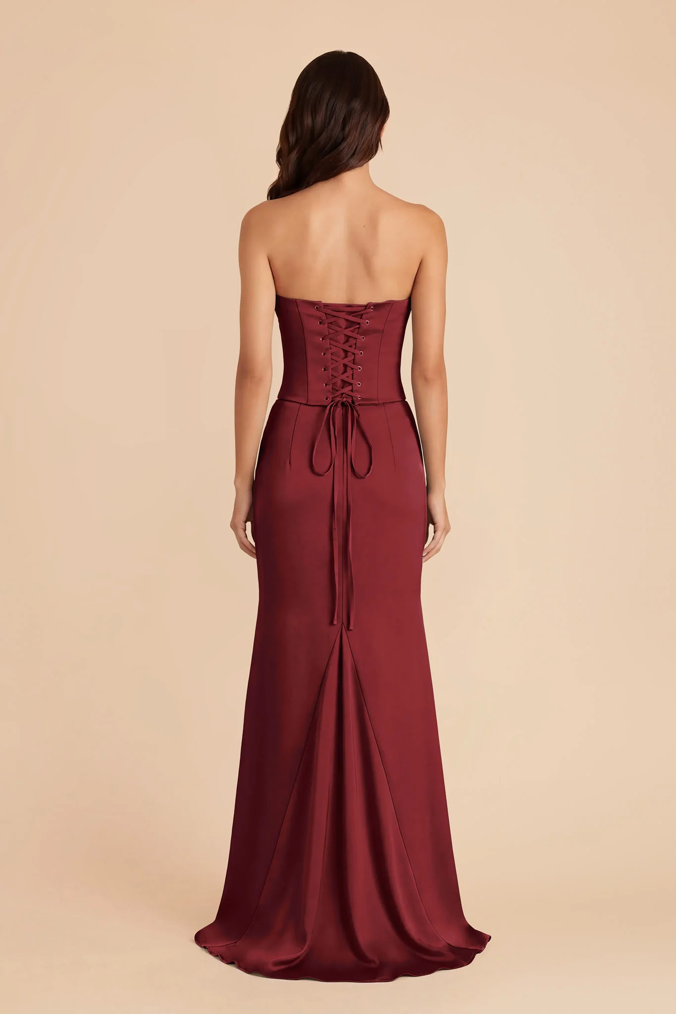 Cher Matte Satin Set - Burgundy - Image 5