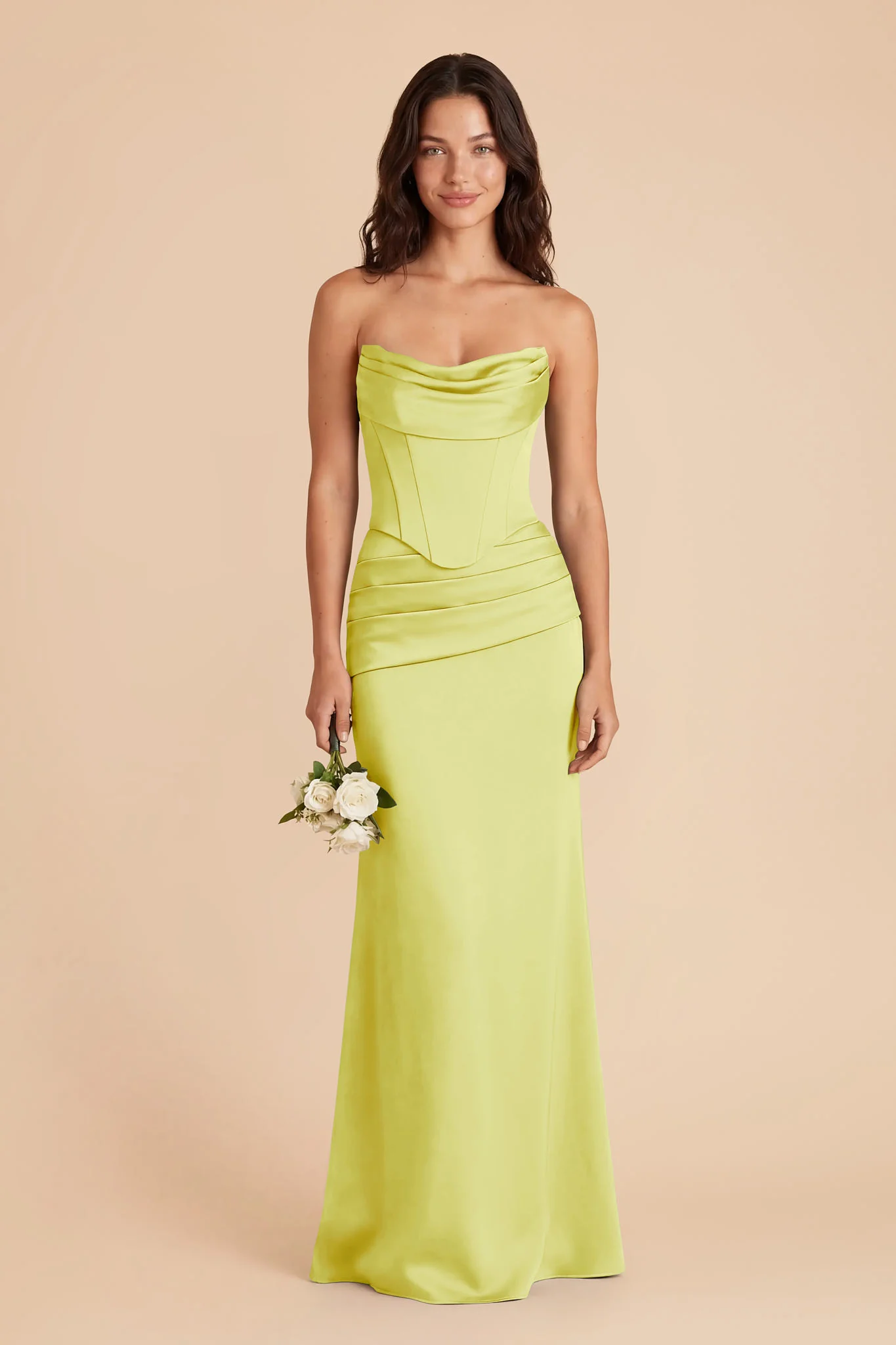 Cher Matte Satin Set - Chartreuse