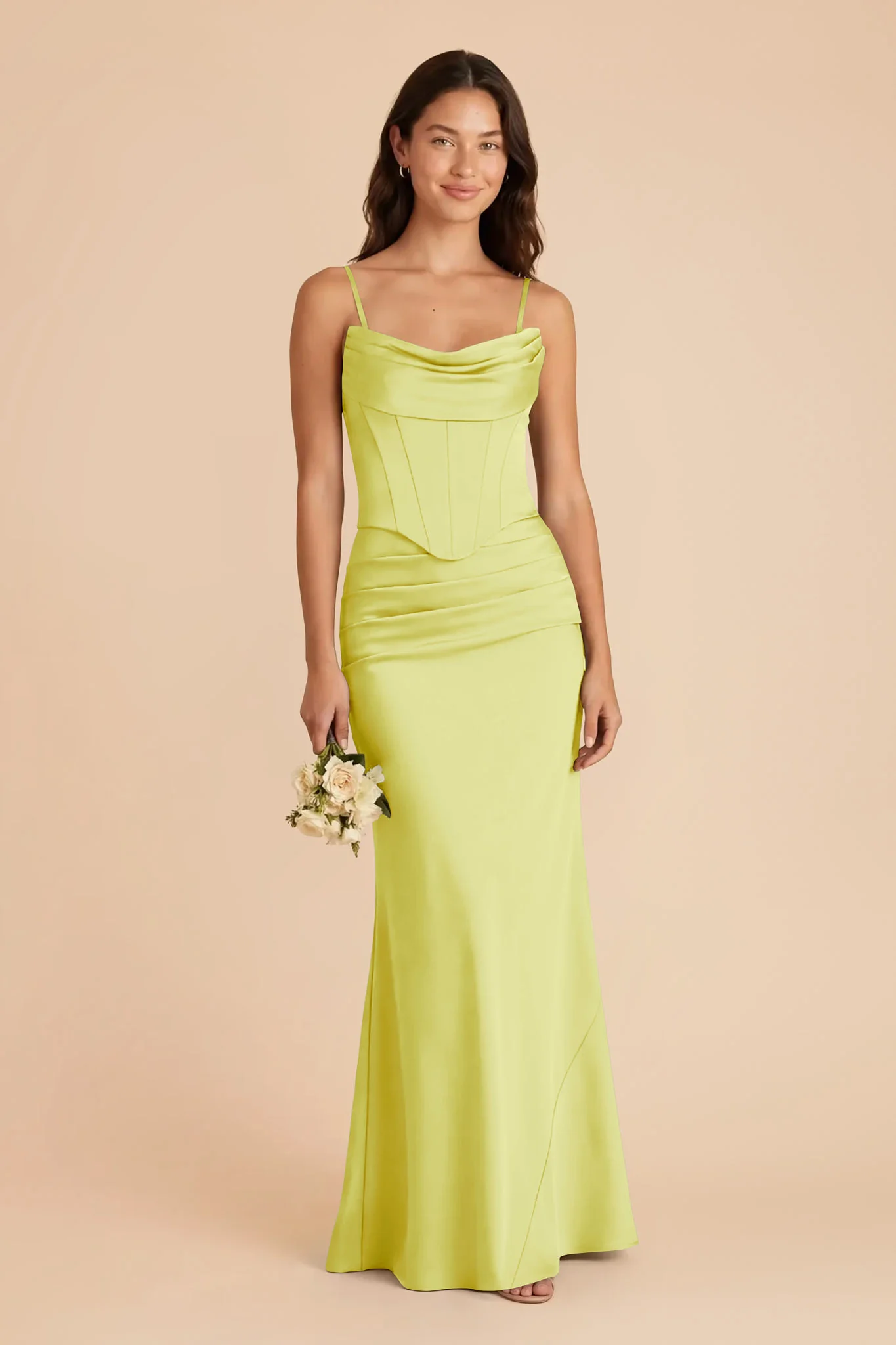 Cher Matte Satin Set - Chartreuse - Image 2