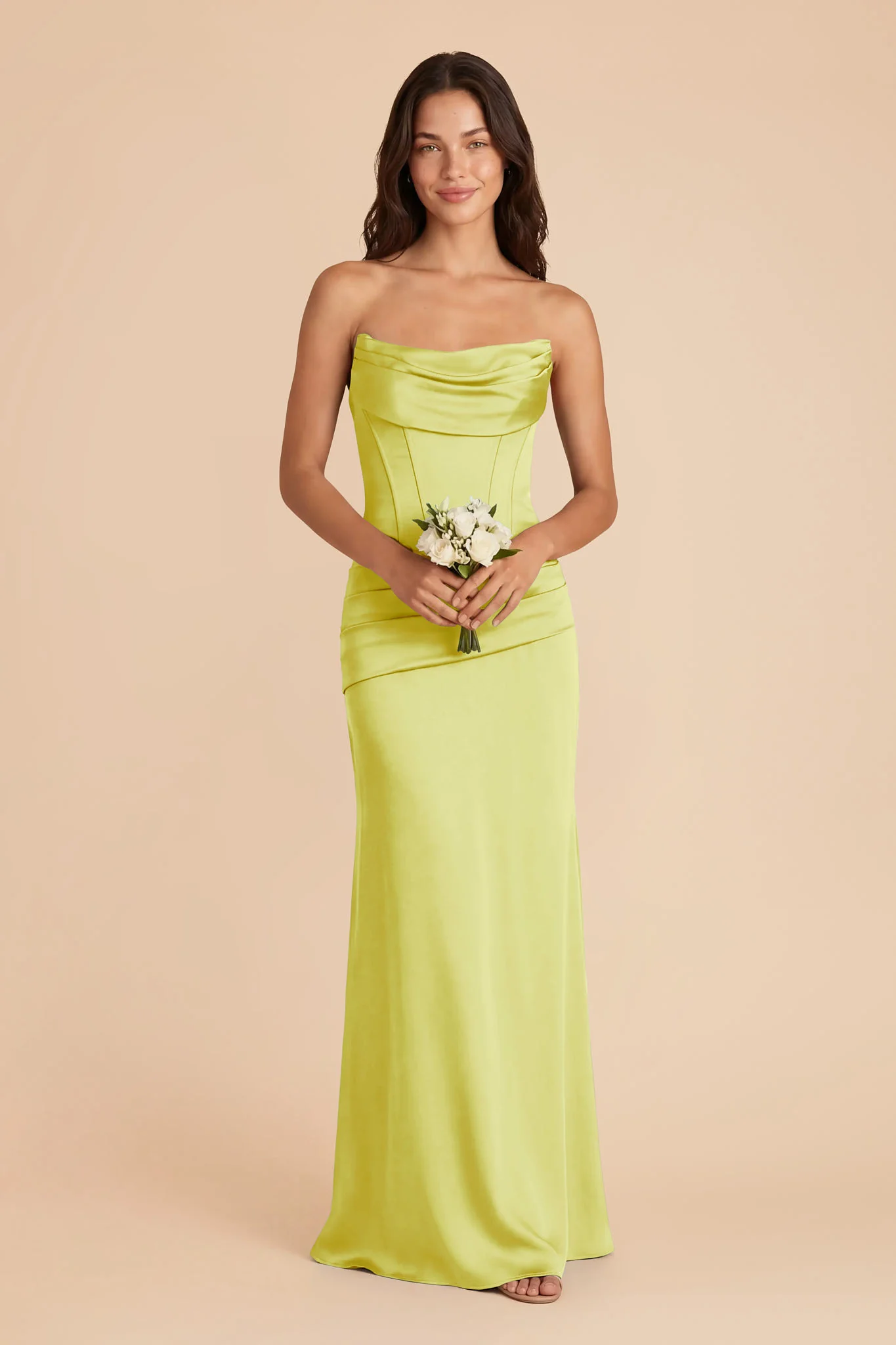 Cher Matte Satin Set - Chartreuse - Image 3
