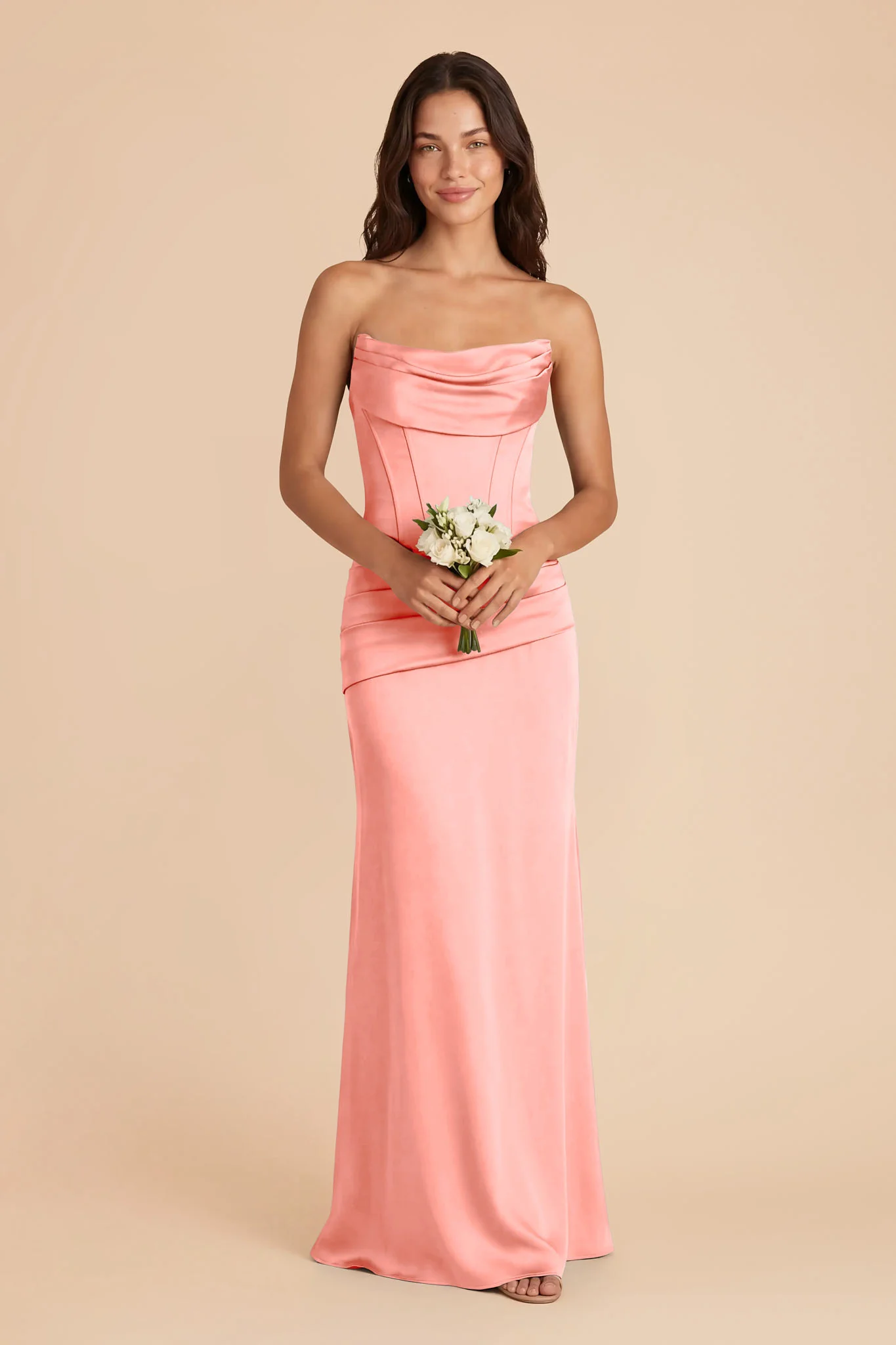 Cher Matte Satin Set - Coral Pink - Image 3