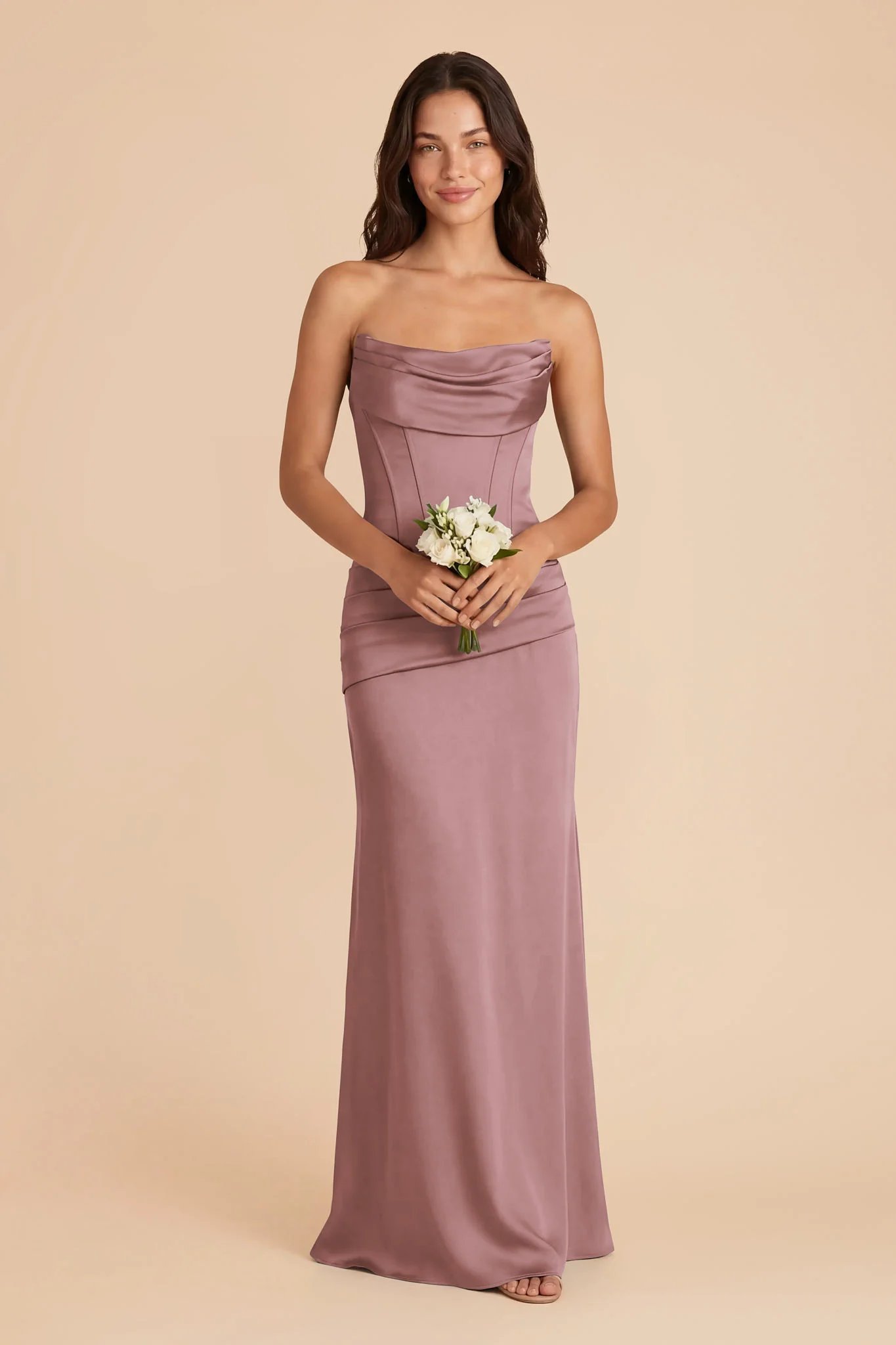 Cher Matte Satin Set - Dark Mauve - Image 3