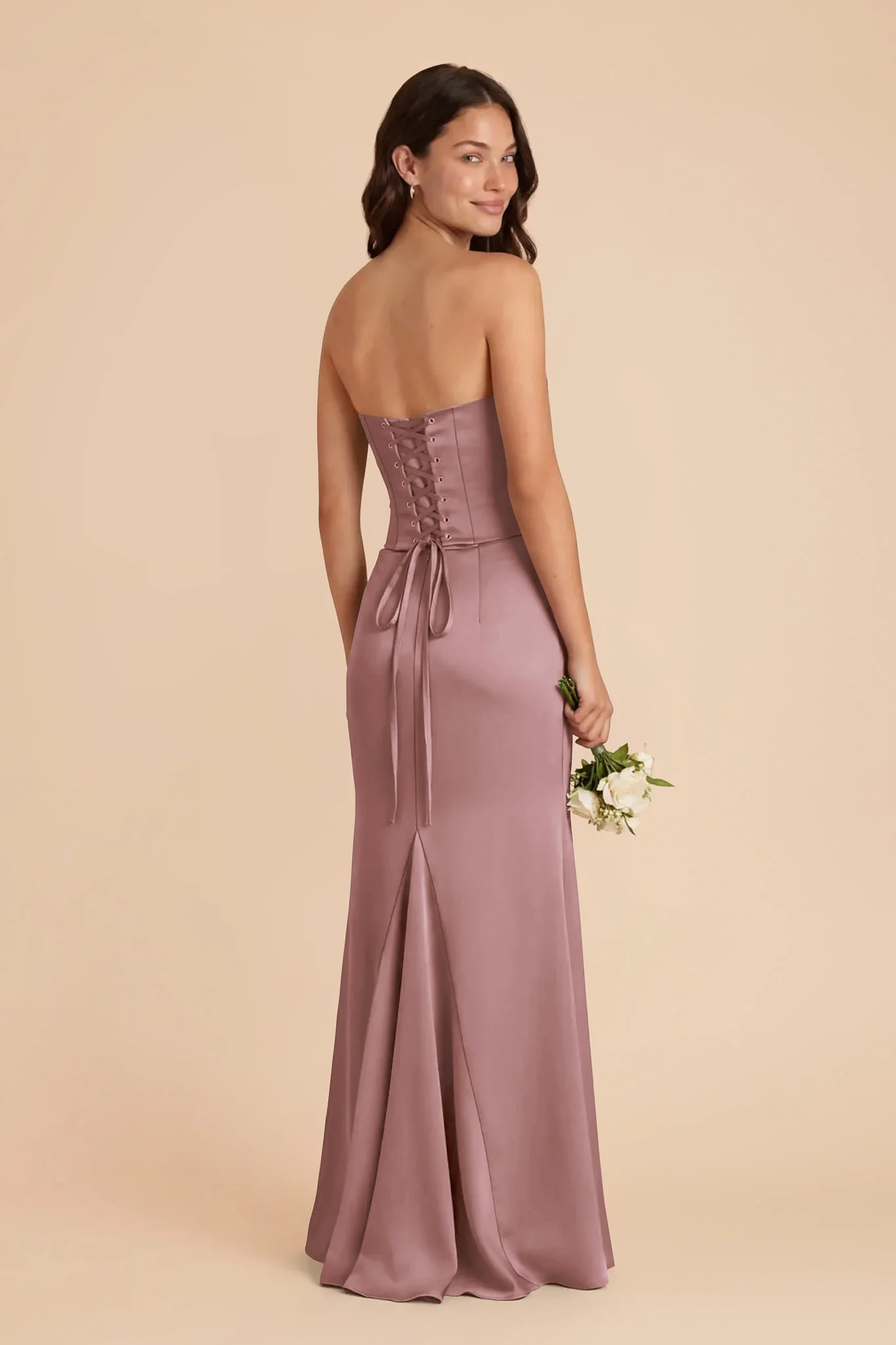 Cher Matte Satin Set - Dark Mauve - Image 4