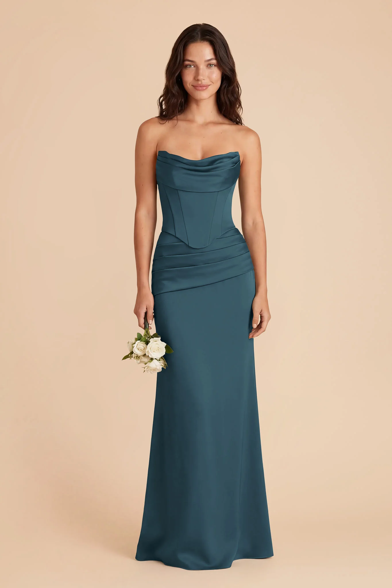 Cher Matte Satin Set - Dark Teal