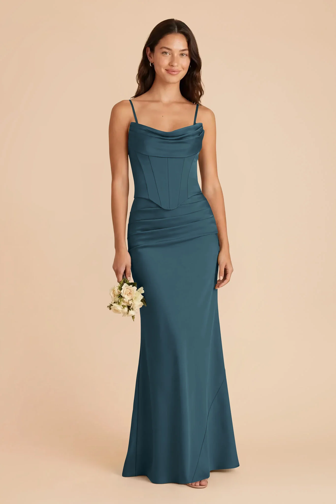 Cher Matte Satin Set - Dark Teal - Image 2