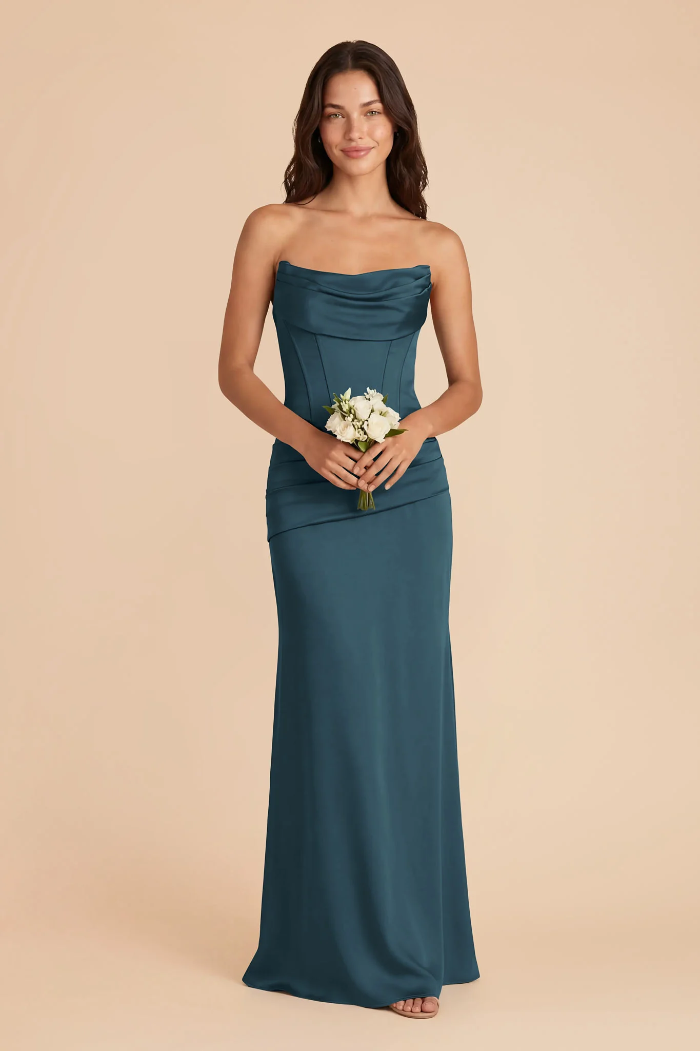 Cher Matte Satin Set - Dark Teal - Image 3
