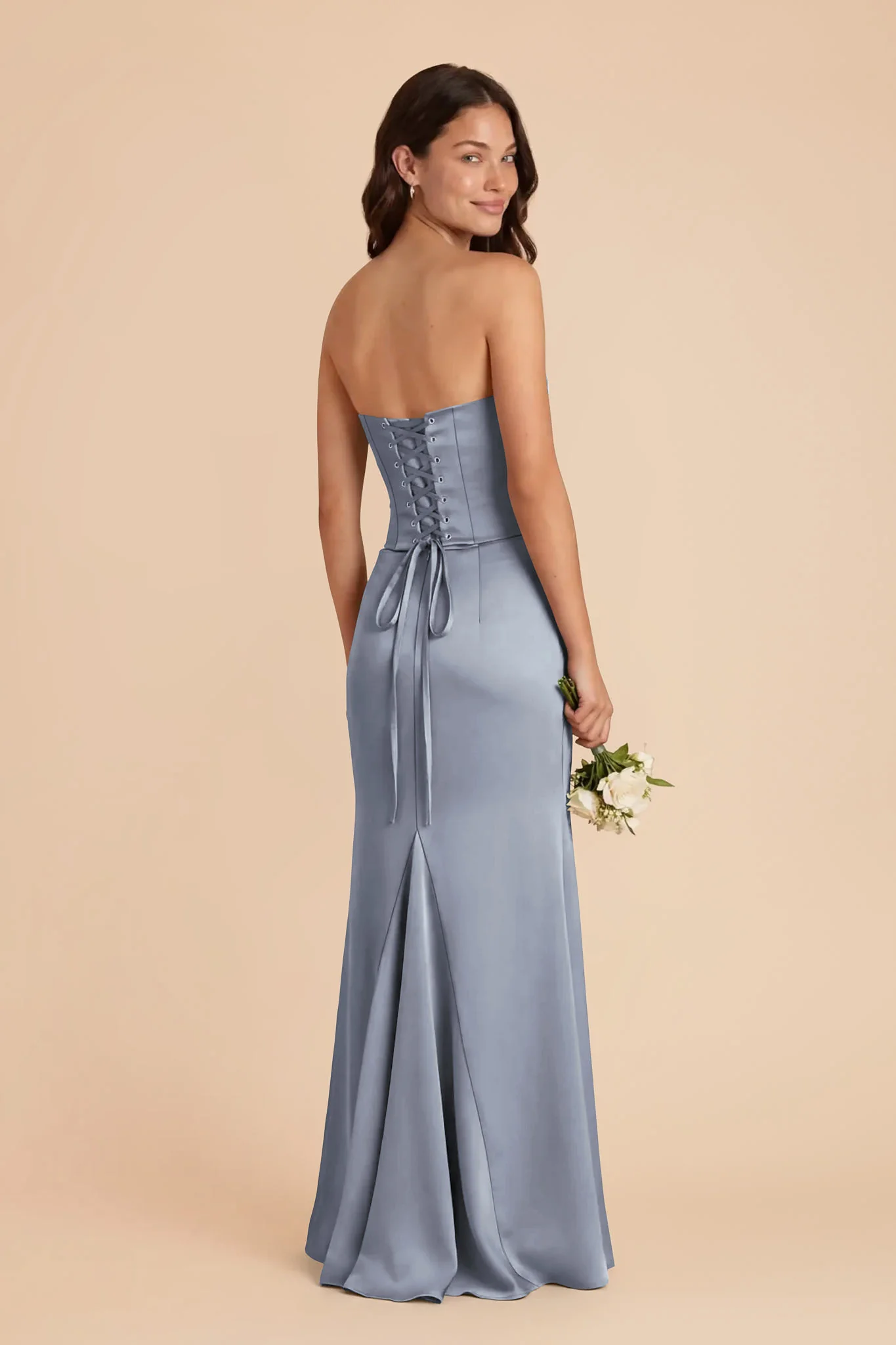 Cher Matte Satin Set - Dusty Blue - Image 4