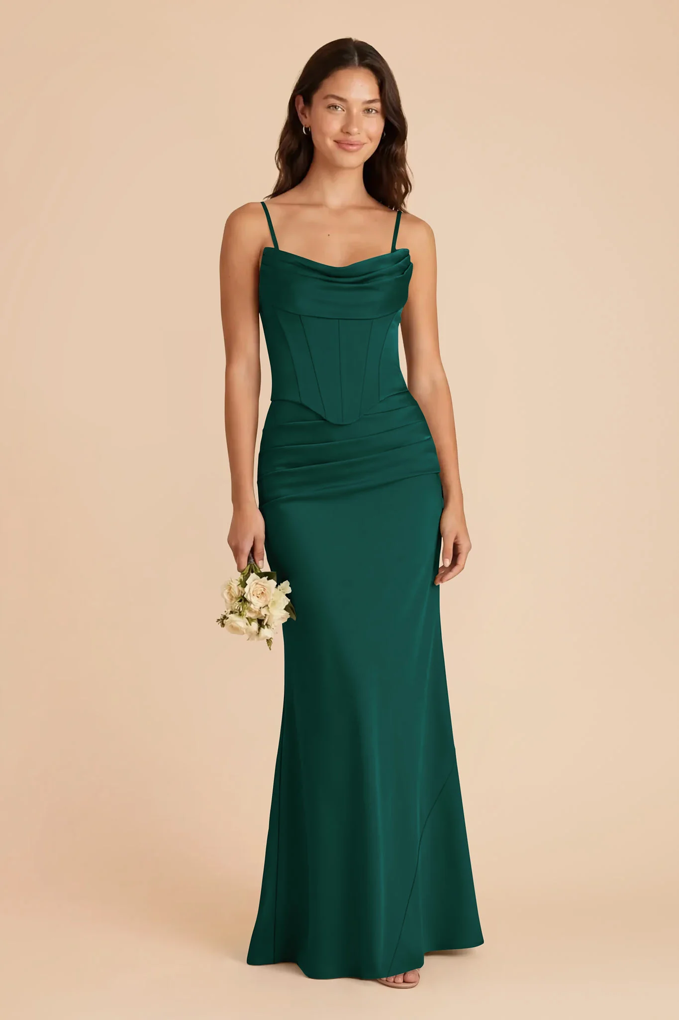 Cher Matte Satin Set - Emerald - Image 2