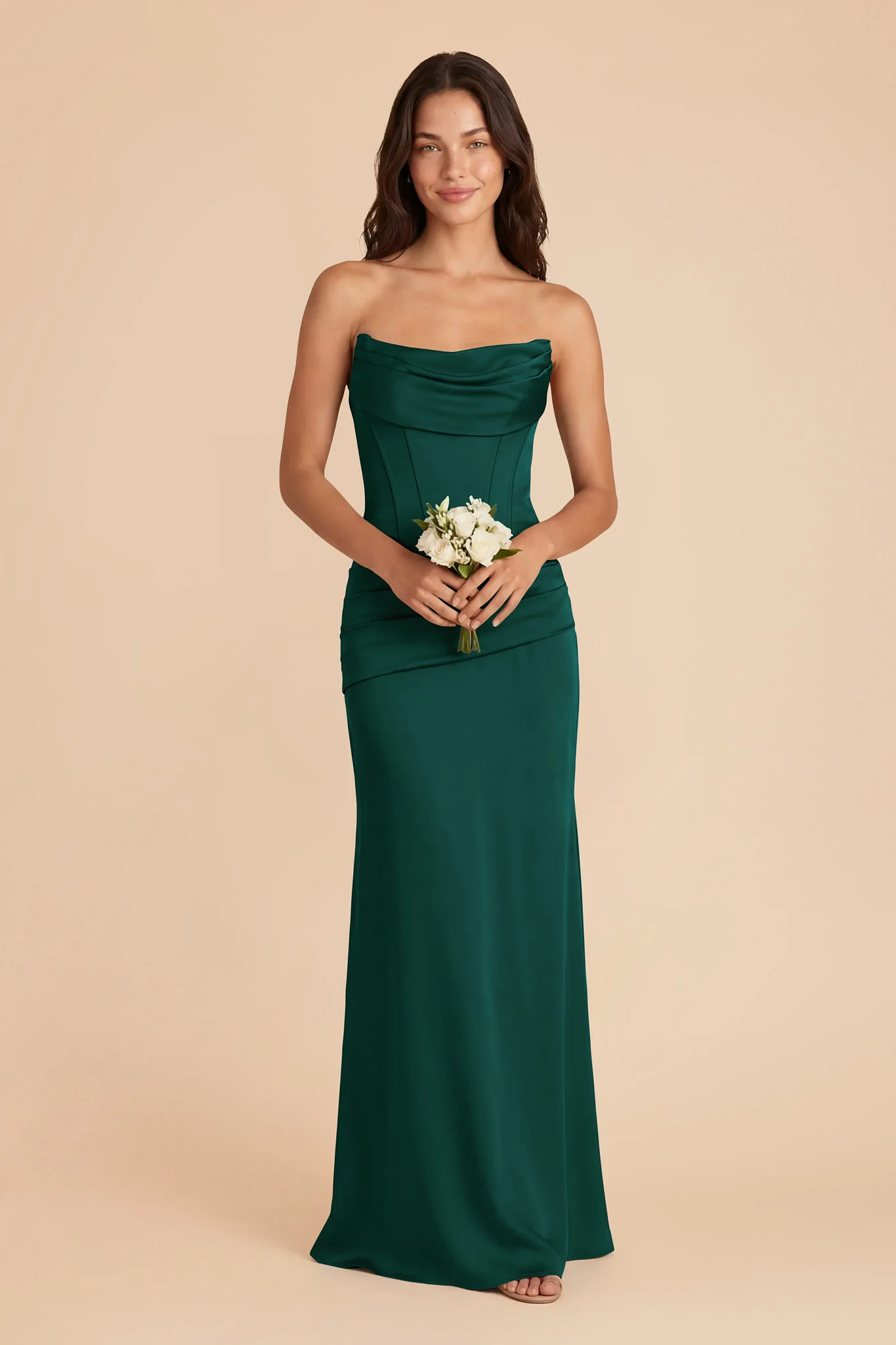 Cher Matte Satin Set - Emerald - Image 3
