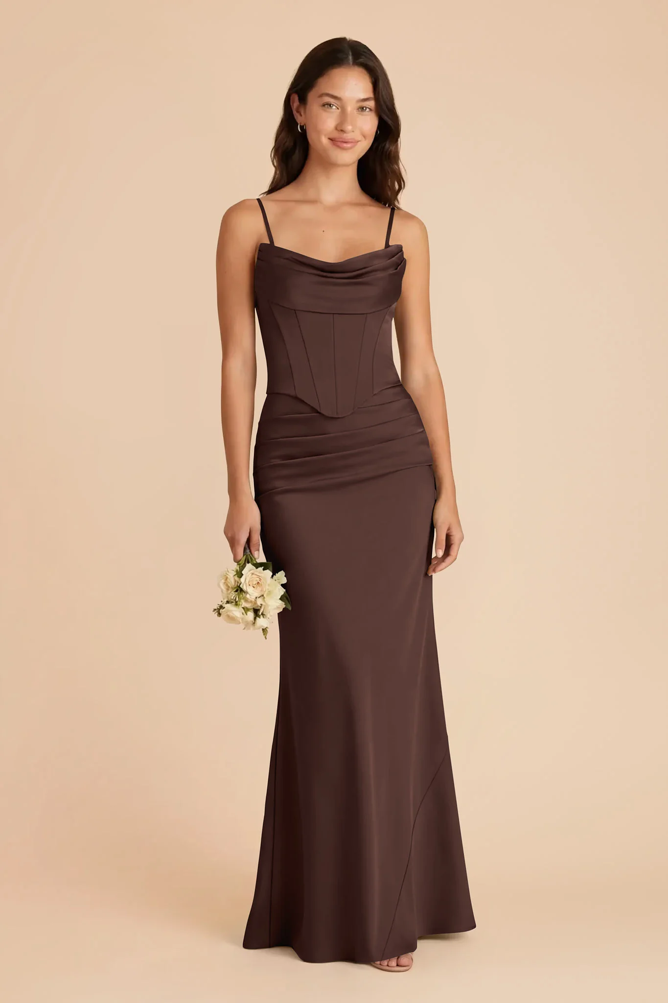 Cher Matte Satin Set - Espresso - Image 2