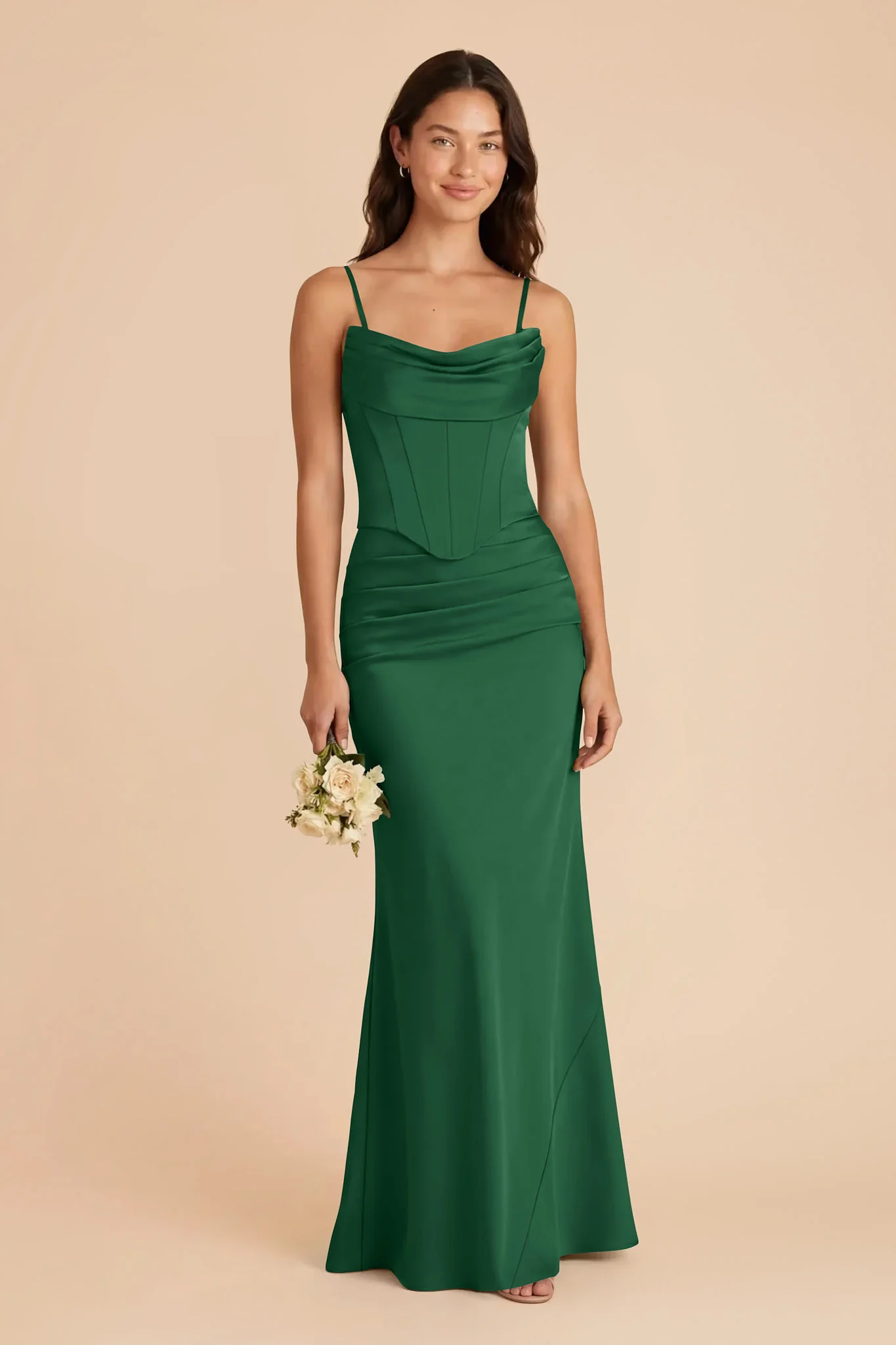 Cher Matte Satin Set - Forest Green - Image 2