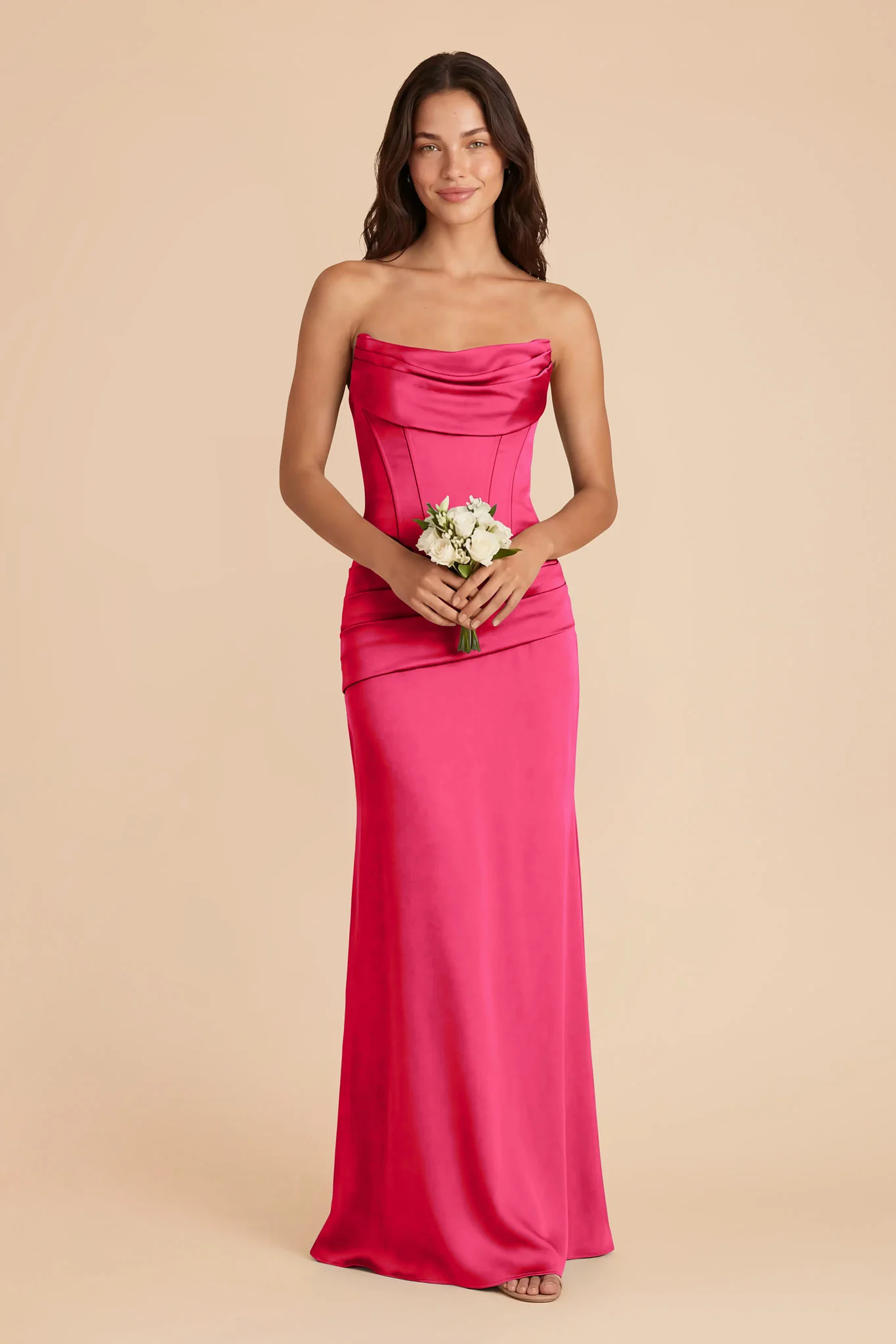 Cher Matte Satin Set - Fuchsia - Image 3