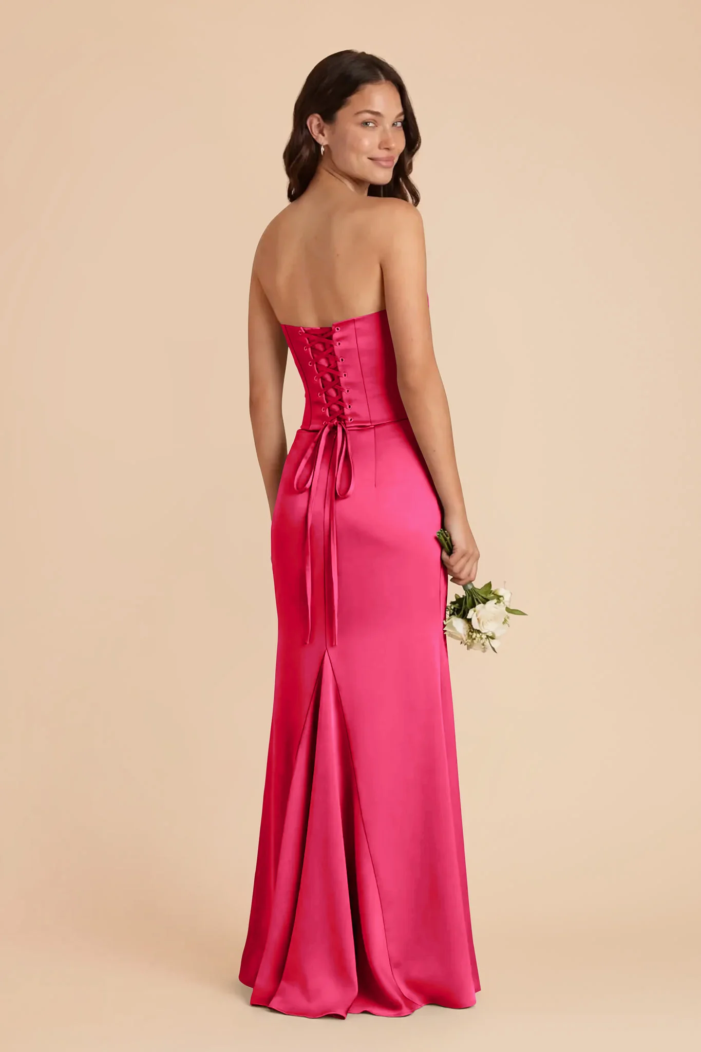 Cher Matte Satin Set - Fuchsia - Image 4