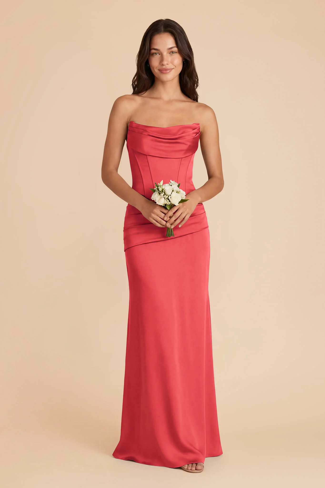 Cher Matte Satin Set - Guava - Image 3
