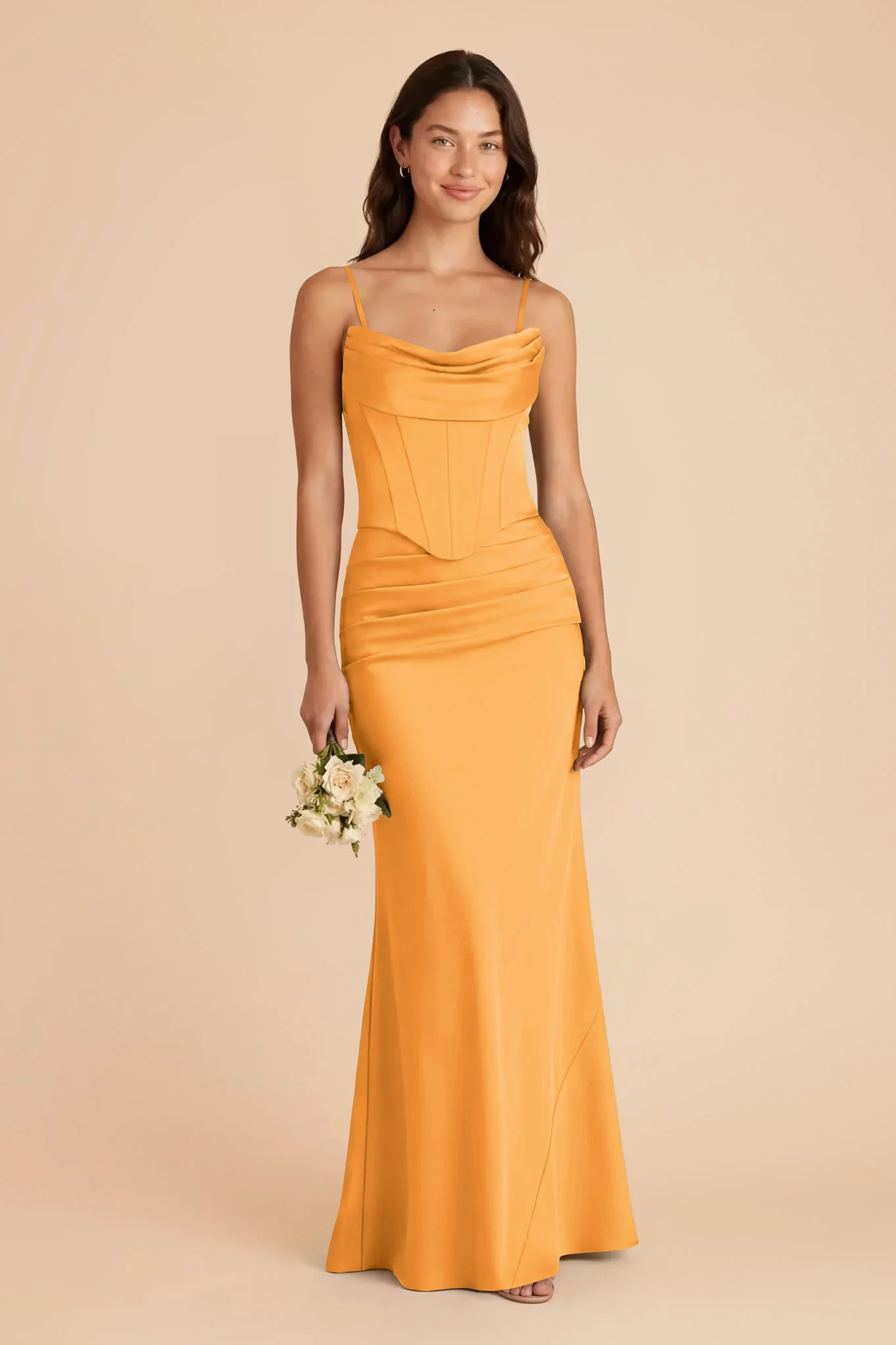 Cher Matte Satin Set - Mango - Image 2