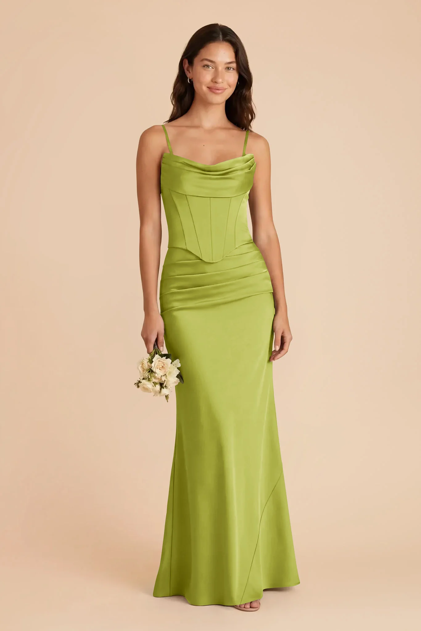 Cher Matte Satin Set - Matcha - Image 2