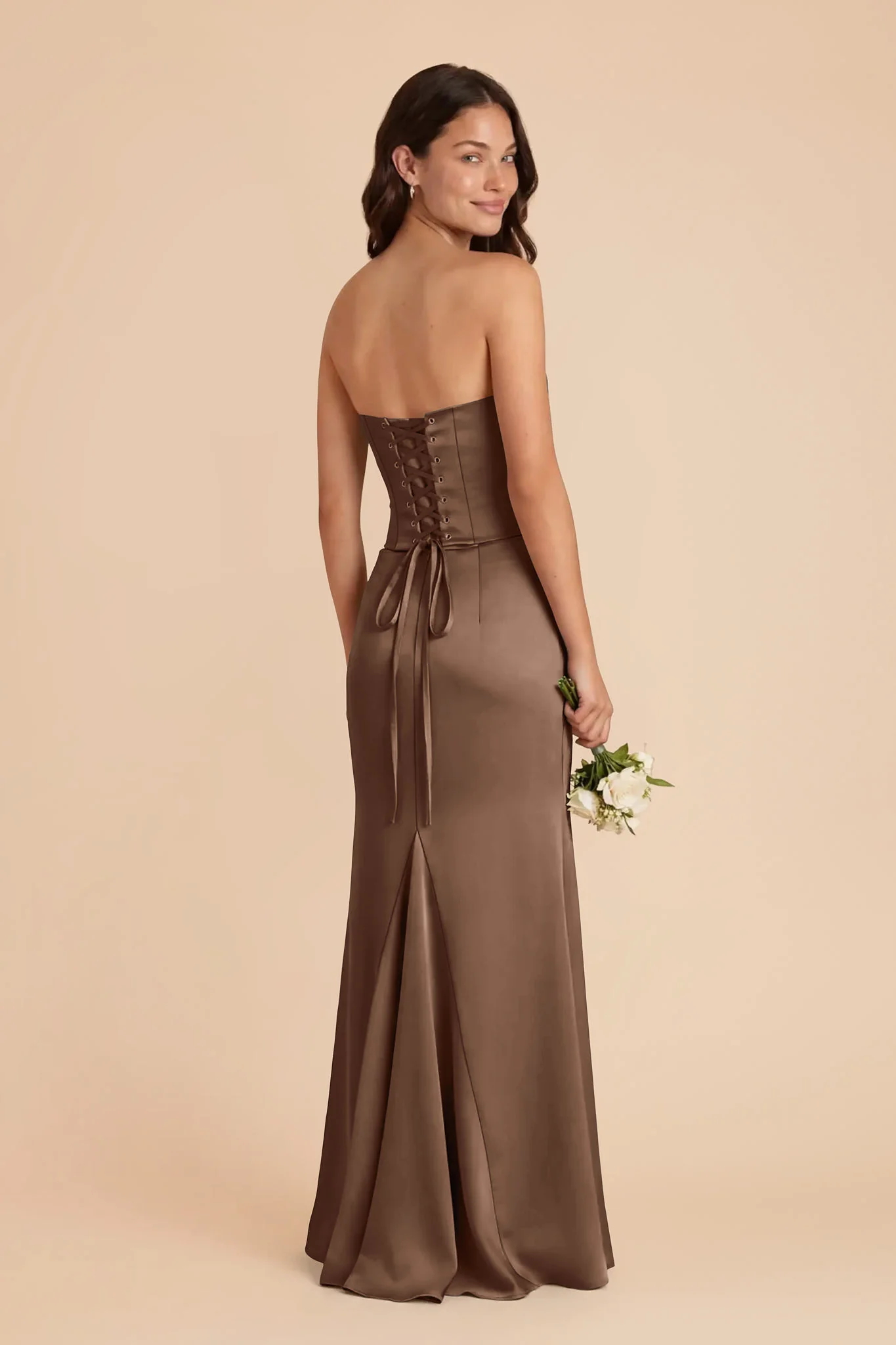 Cher Matte Satin Set - Mocha - Image 4