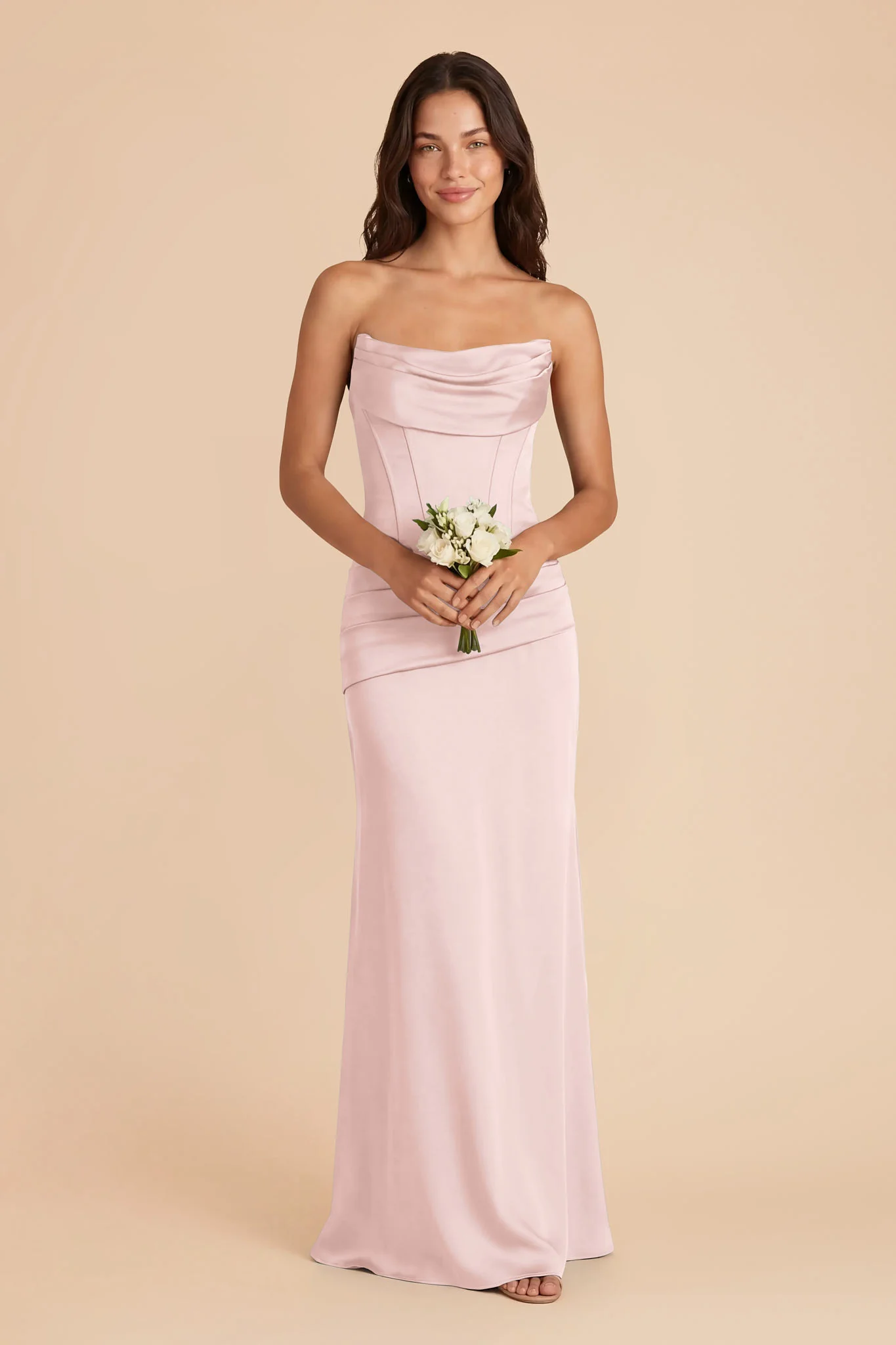 Cher Matte Satin Set - Pale Blush - Image 3