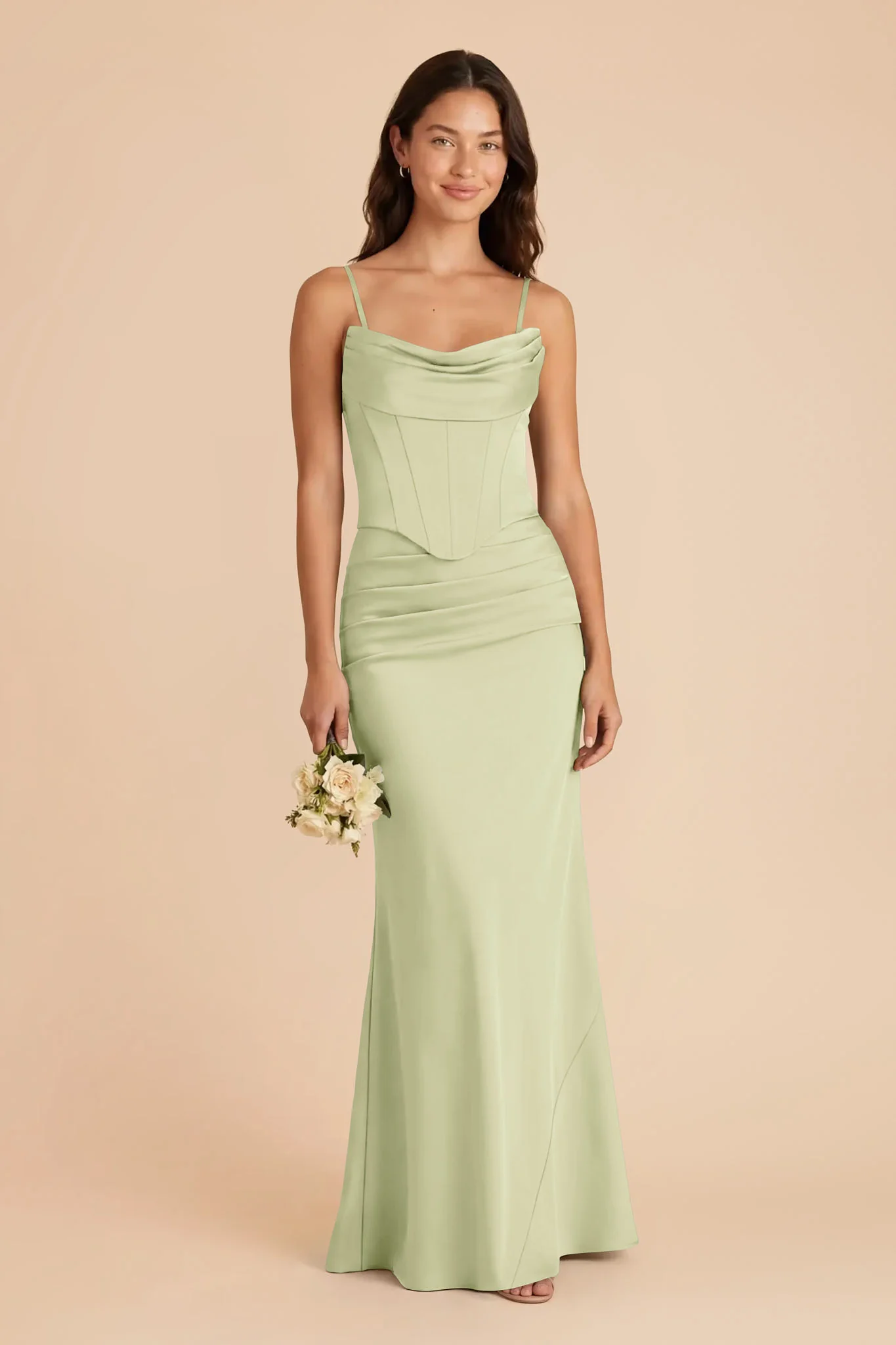 Cher Matte Satin Set - Pale Pistachio - Image 2